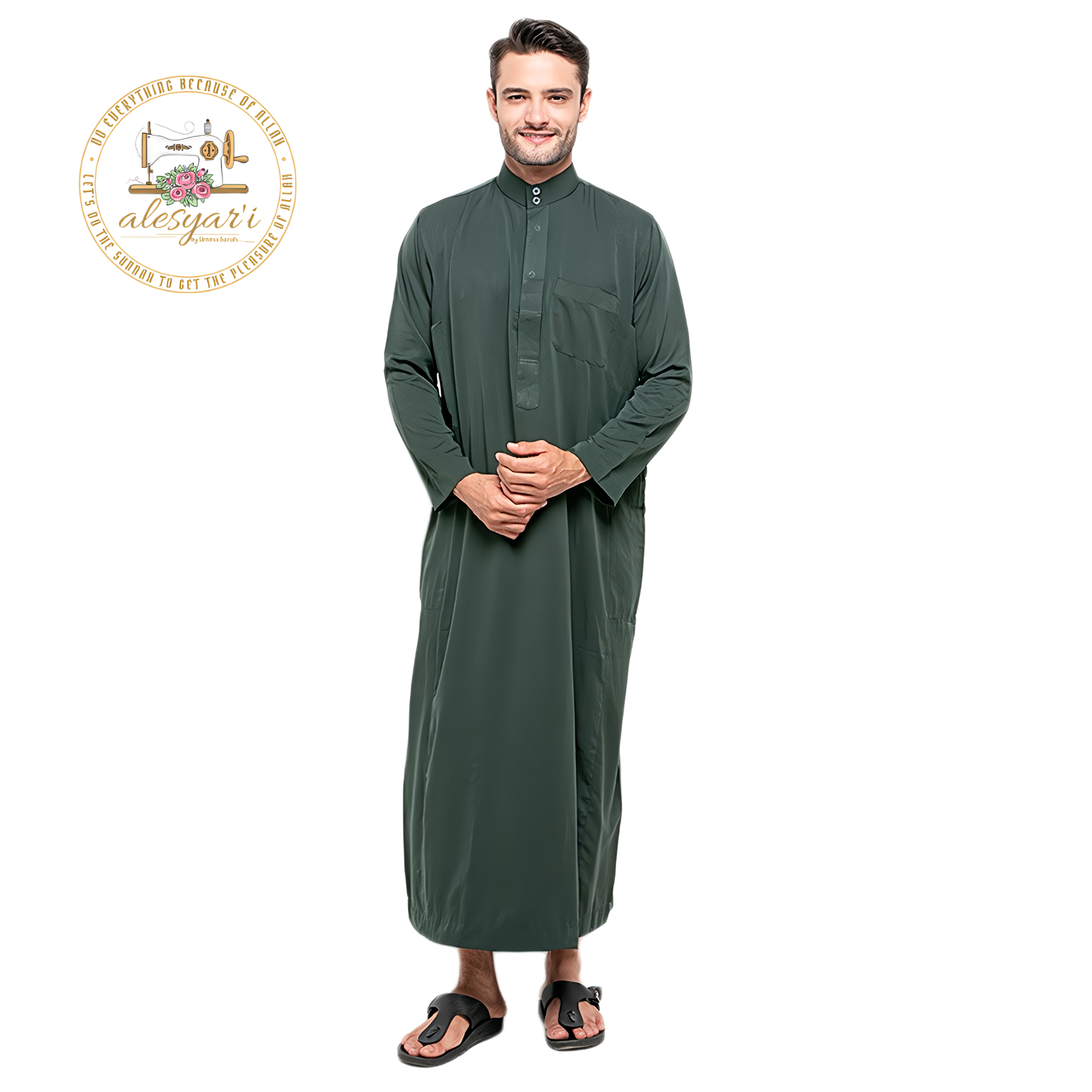 Alesyari Shop I Royal Elegance 2024 Long-sleeve Muslim Mens Jubba Collection