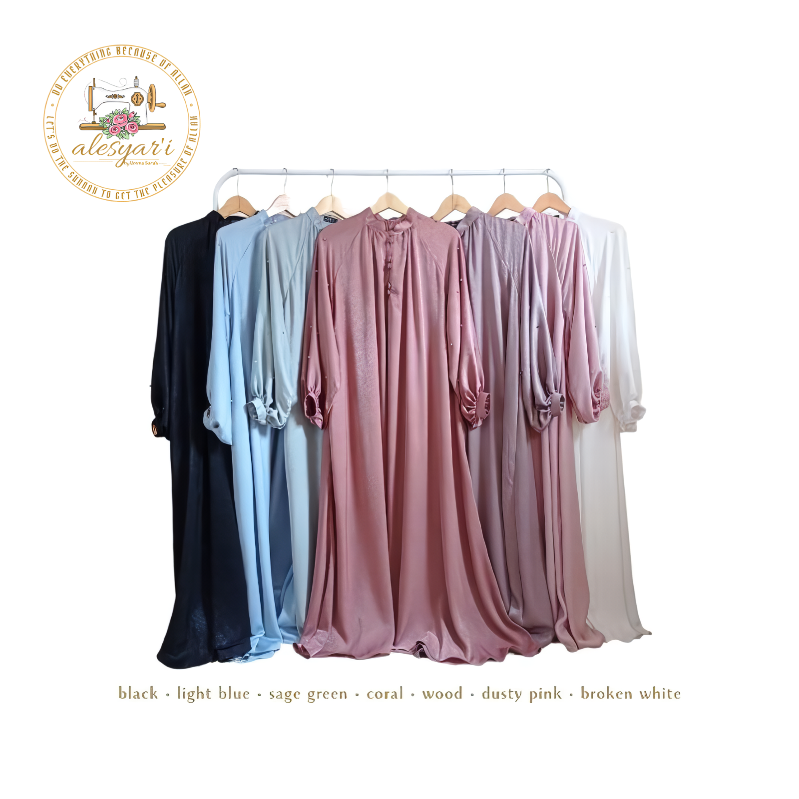 Alesyari Shop I The Premier Syari Dress Collection – Jumbo Khimar and Oversized Abaya Santorini Silk