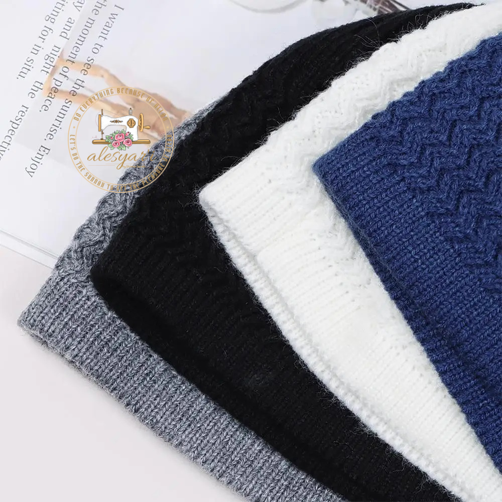 Alesyari Shop I New Winter Warmth: Woolen Muslim Caps for Mosque - Unisex Beanies