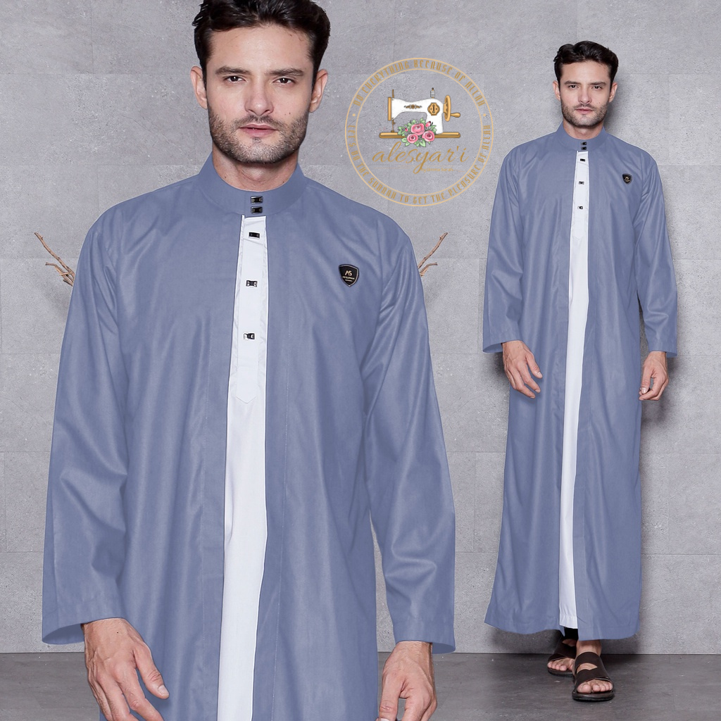 Alesyari Shop I Elevate Your Style with the Latest Trend in Men's 2-in-1 Dual Layer Jubah