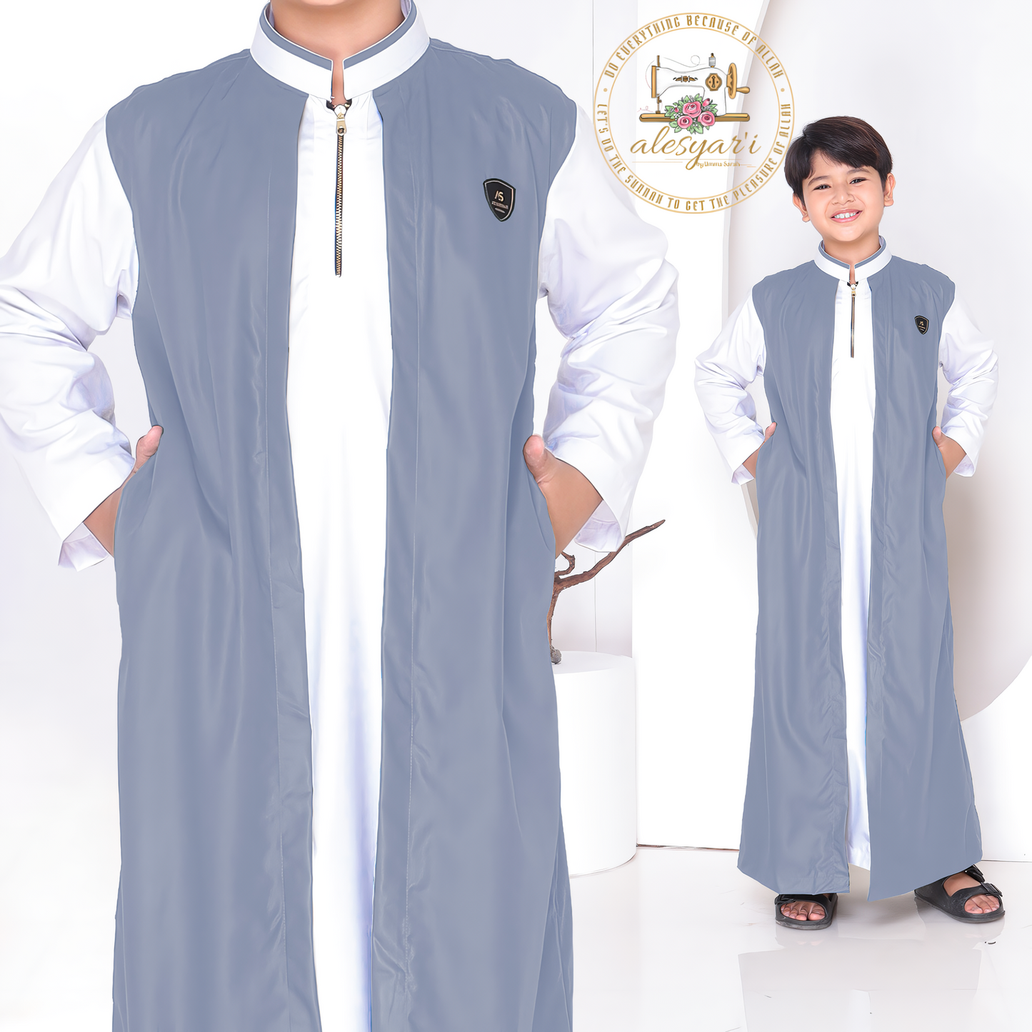 Alesyari Shop I Original Stylish Comfort 2-in-1 Childrens Robe with 2 Layers for Maximum Comfort