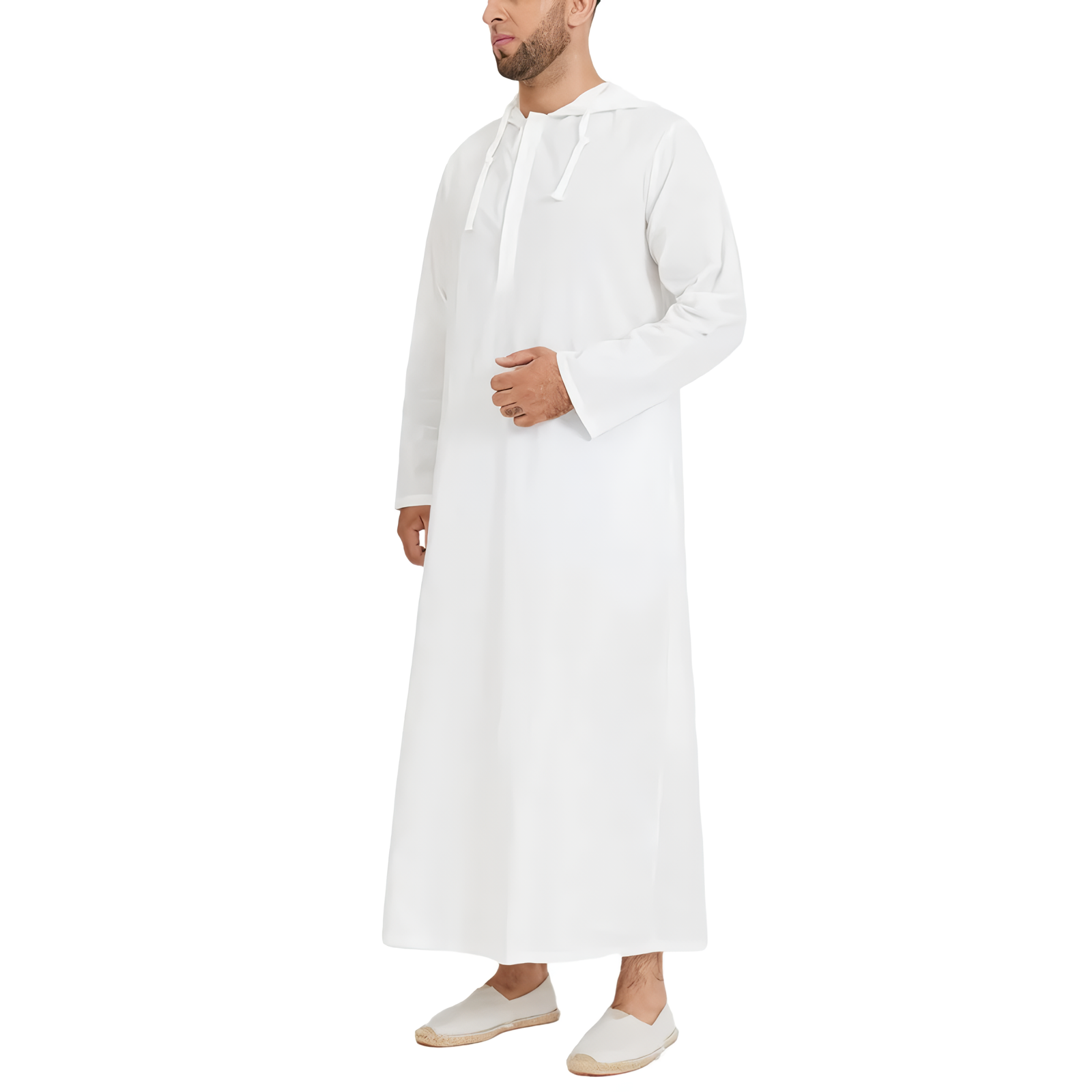 Alesyari Shop I Islamic Jubba Thobe Long Sleeve Robe Shirts Hoodies Saudi Arab Kaftan Long Jubba Thobe Hombre Muslim Men Abaya Clothing