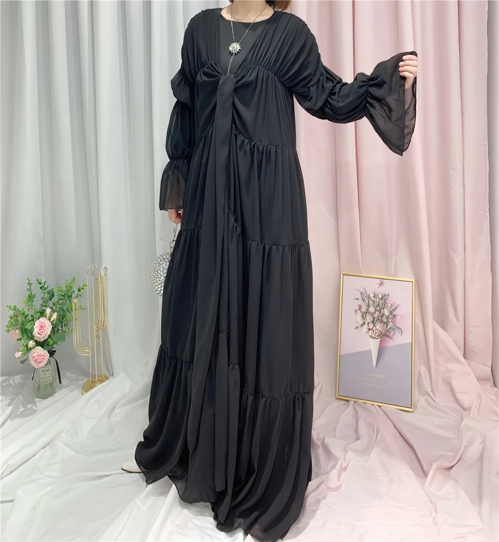 Alesyari Shop I Elegant Ramadan Eid Cardigan for Muslim Women - Dubai Fashion