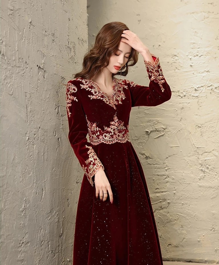 Party Gowns Evening Dress Long Sleeve Custom-Made Formal Prom Dresses