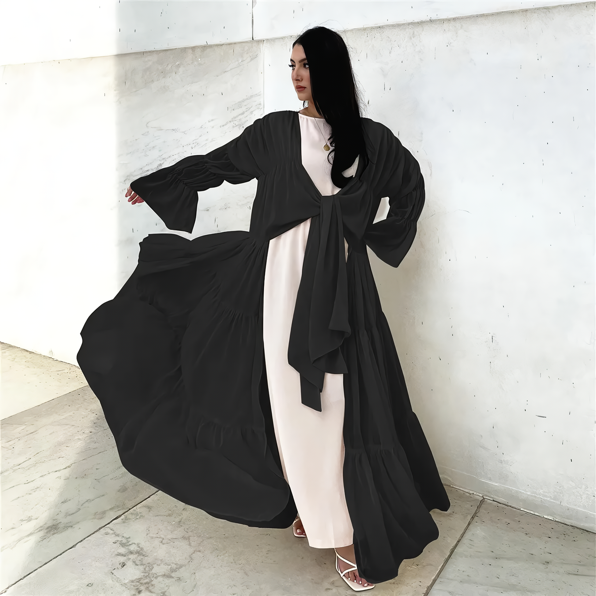 Alesyari Shop I Elegant Ramadan Eid Cardigan for Muslim Women - Dubai Fashion