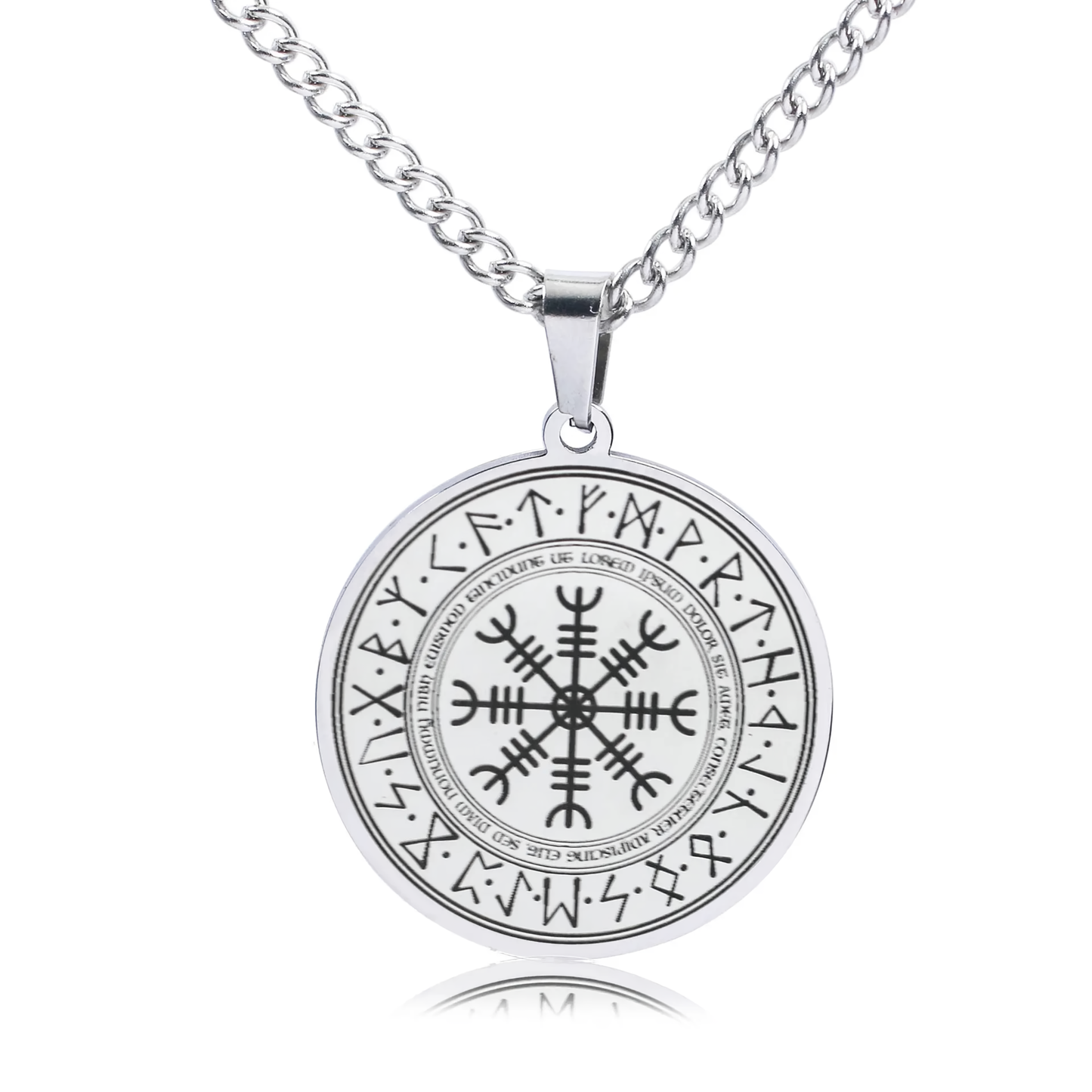 Alesyari Shop I Men's Street Party Necklace with Viking Compass Pendant - Vintage Style