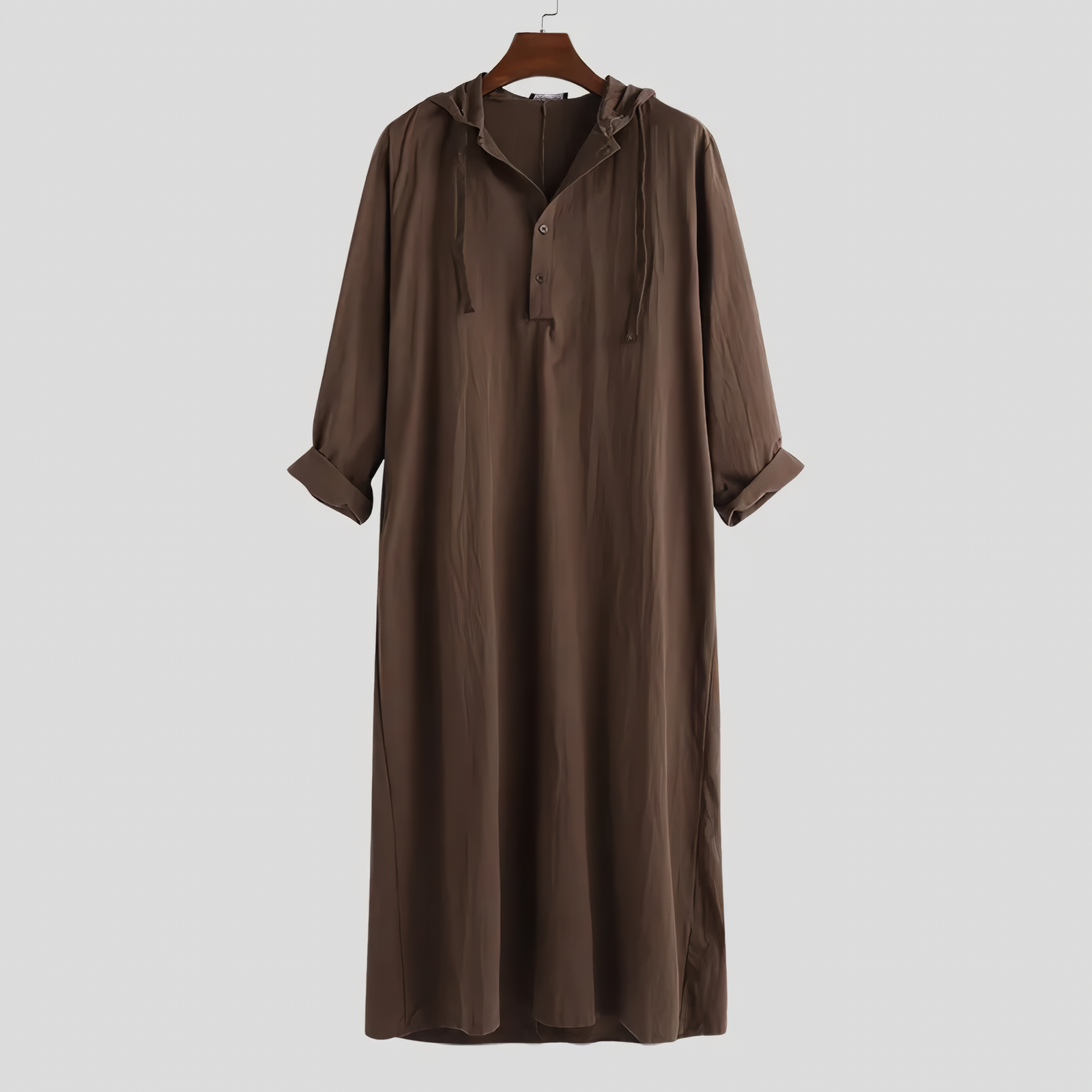 Alesyari Shop I Islamic Jubba Thobe Long Sleeve Robe Shirts Hoodies Saudi Arab Kaftan Long Jubba Thobe Hombre Muslim Men Abaya Clothing