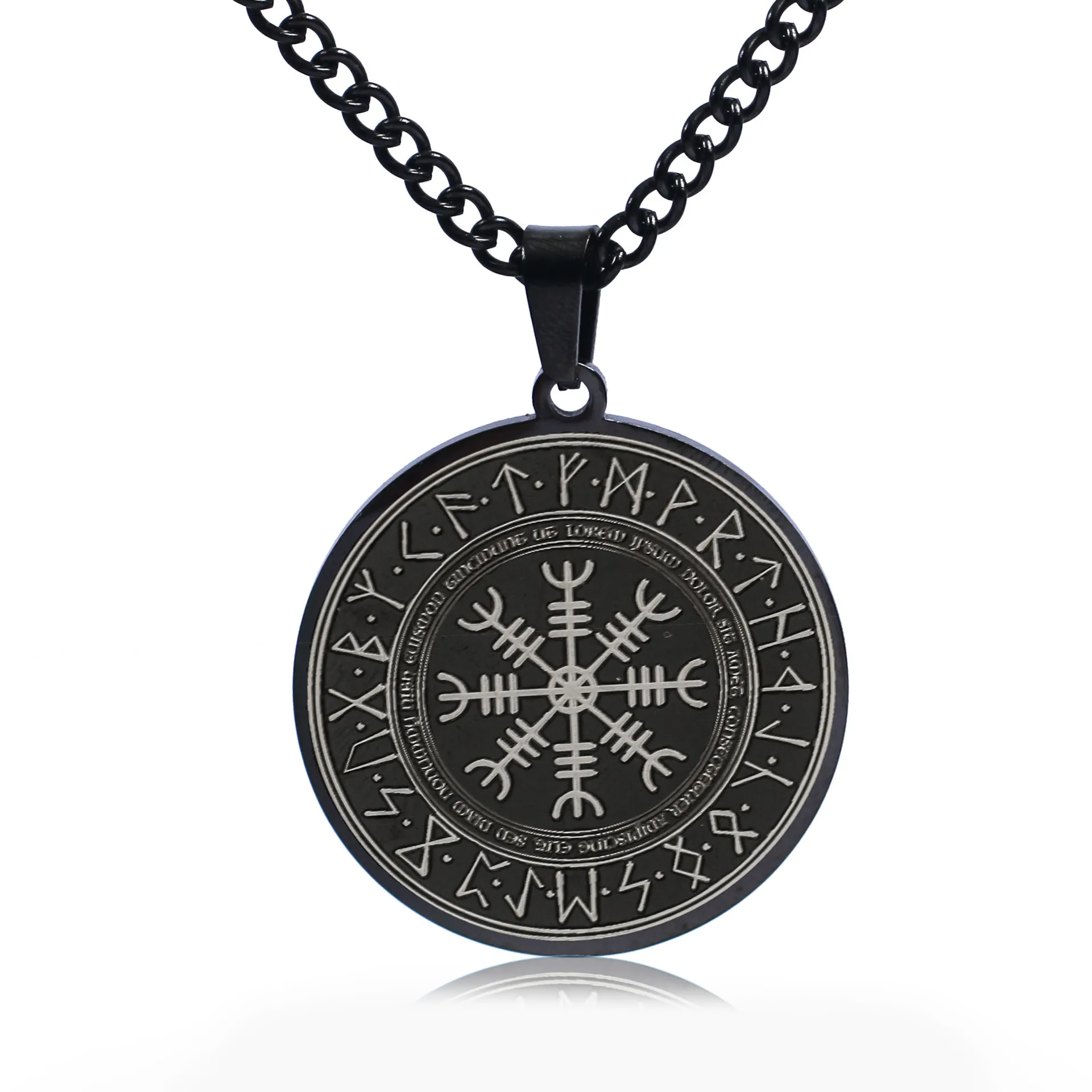 Alesyari Shop I Men's Street Party Necklace with Viking Compass Pendant - Vintage Style