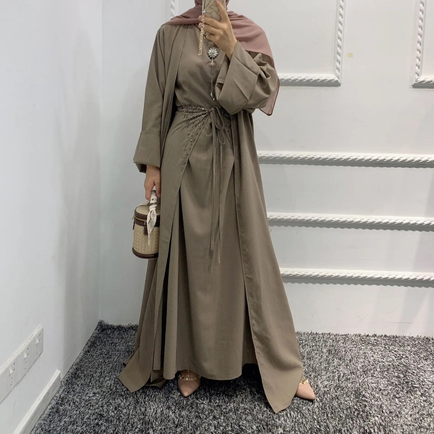 Alesyari Shop I Discover our Versatile 3-Piece Bangladeshi Abaya Set for Muslim Women