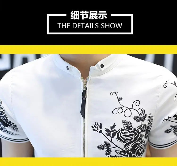 Men Polo Men Shirt Short Sleeve Polo Shirt Print Polo New Clothing Summer Streetwear Casual Fashion Men tops