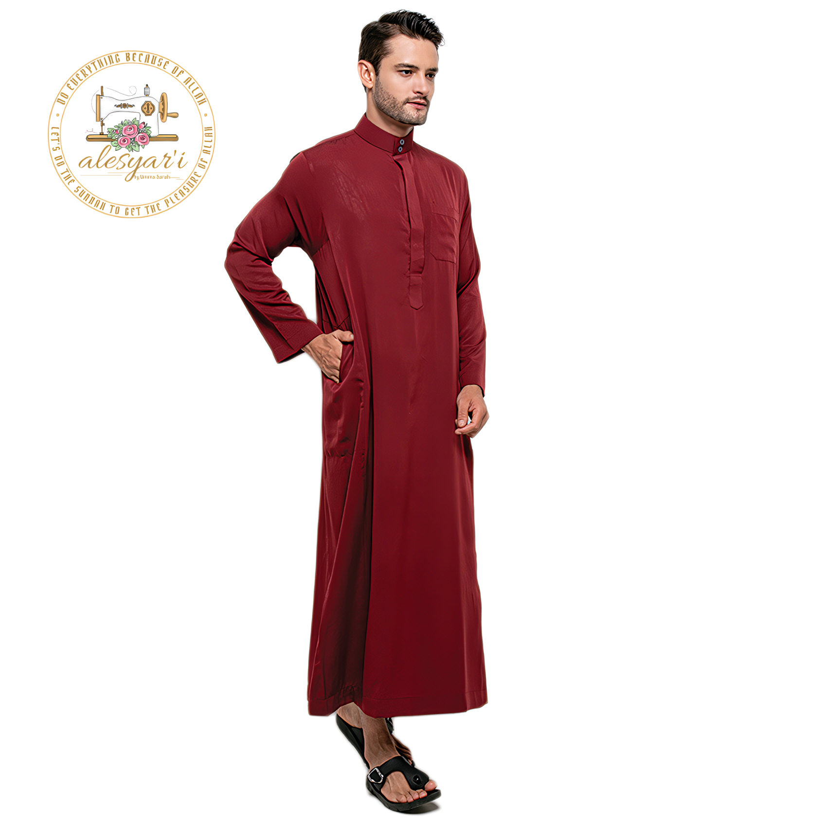 Alesyari Shop I Royal Elegance 2024 Long-sleeve Muslim Mens Jubba Collection