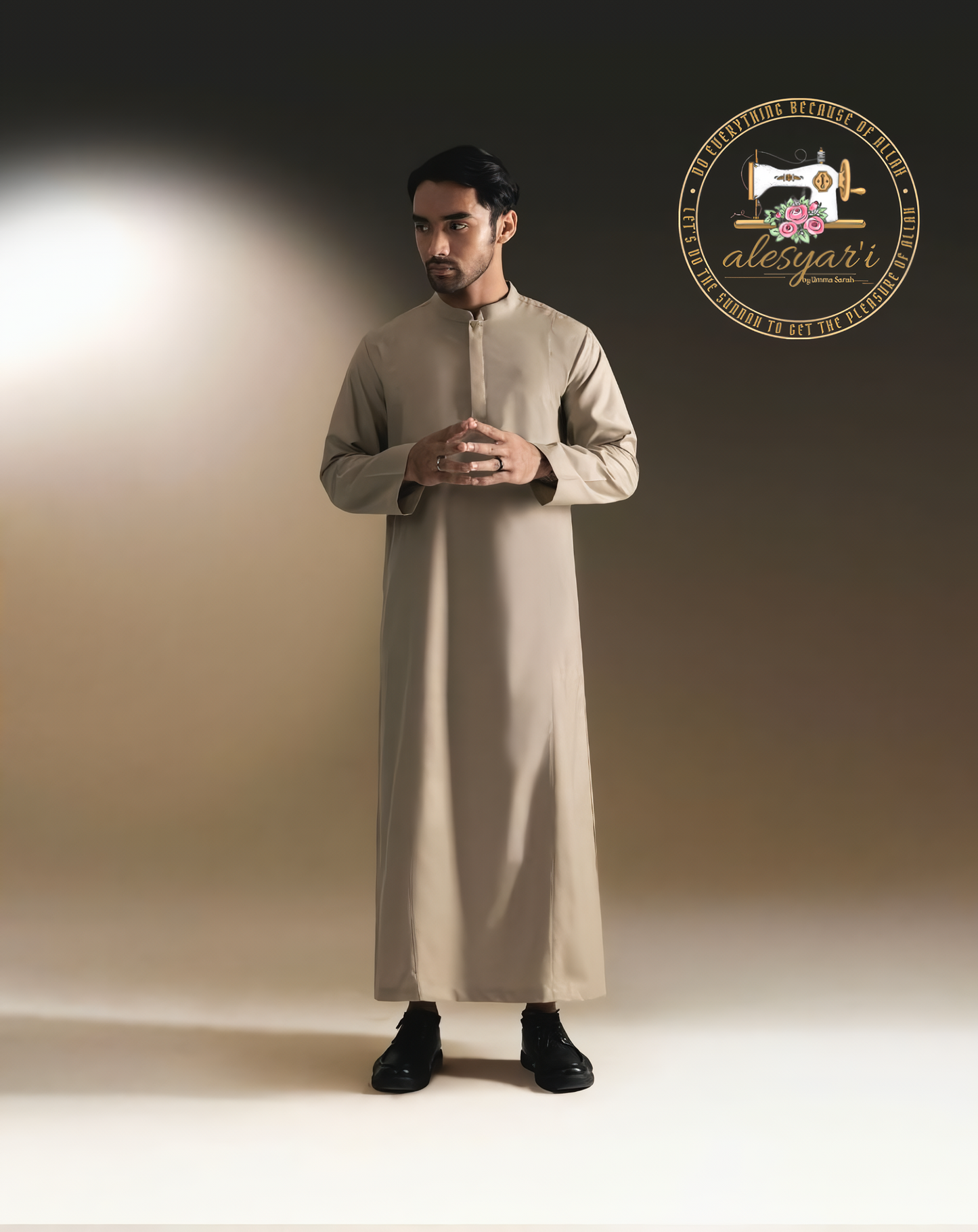 Alesyari Shop I Umrah Essentials Premium Long-Sleeved Mens Abaya and Jubah, Perfect for and Everyday Comfort