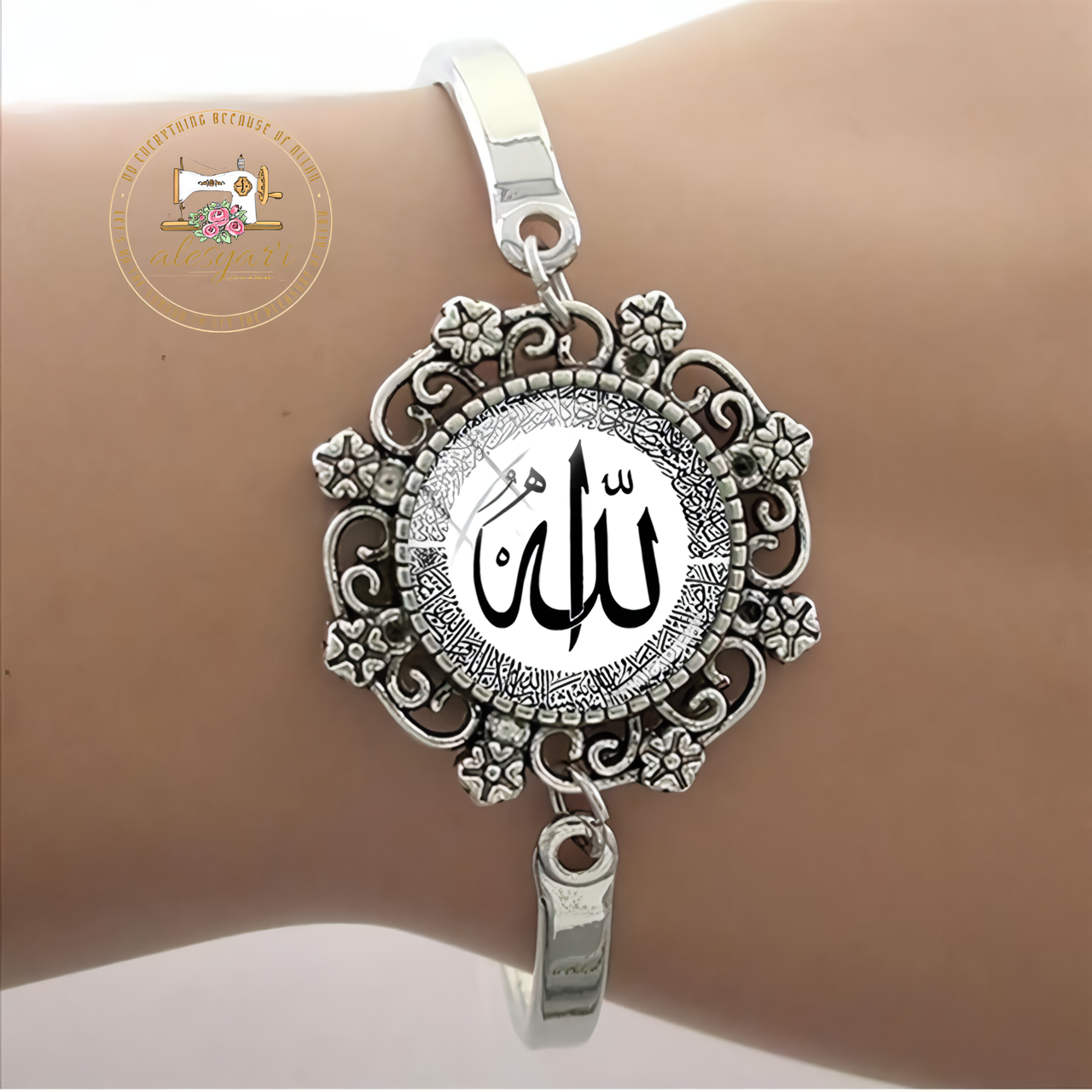 Alesyari Shop I Islamic Muslim Handmade Glass Bracelets: Unique Religious Bangle Jewelry for Men and Women