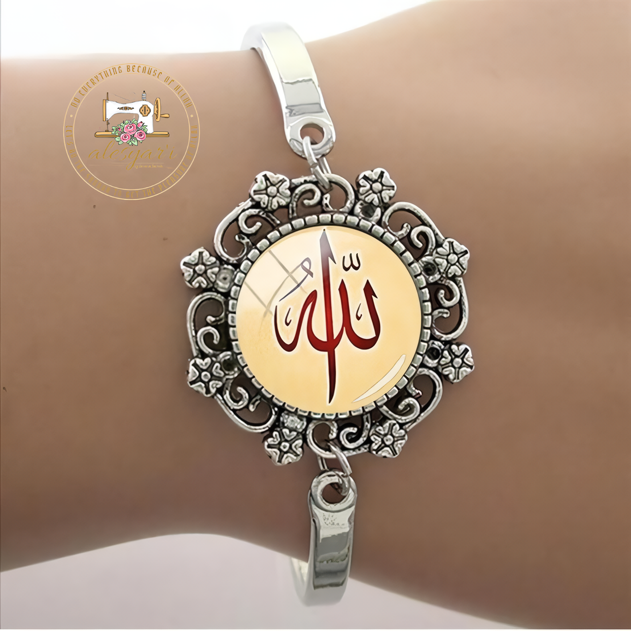 Alesyari Shop I Islamic Muslim Handmade Glass Bracelets: Unique Religious Bangle Jewelry for Men and Women