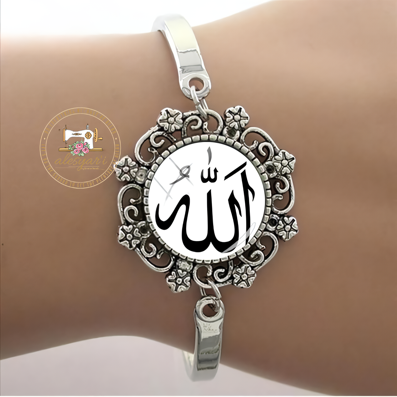 Alesyari Shop I Islamic Muslim Handmade Glass Bracelets: Unique Religious Bangle Jewelry for Men and Women