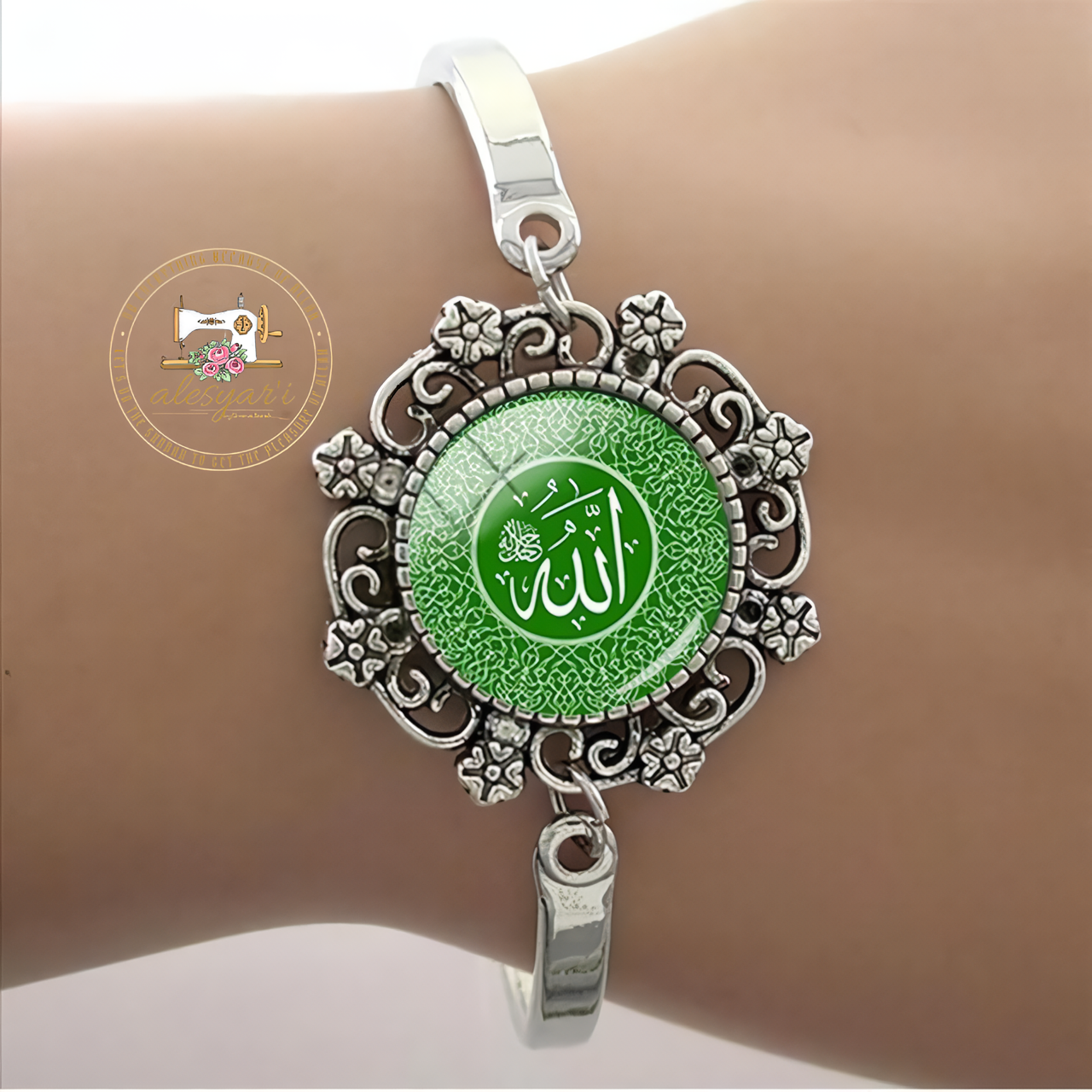 Alesyari Shop I Islamic Muslim Handmade Glass Bracelets: Unique Religious Bangle Jewelry for Men and Women