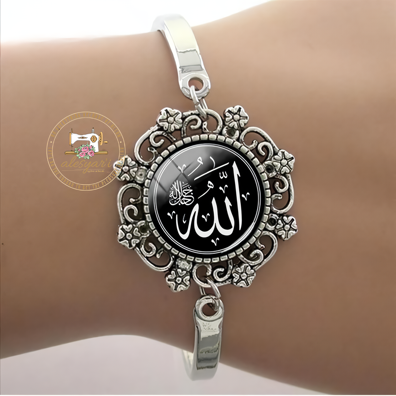 Alesyari Shop I Islamic Muslim Handmade Glass Bracelets: Unique Religious Bangle Jewelry for Men and Women