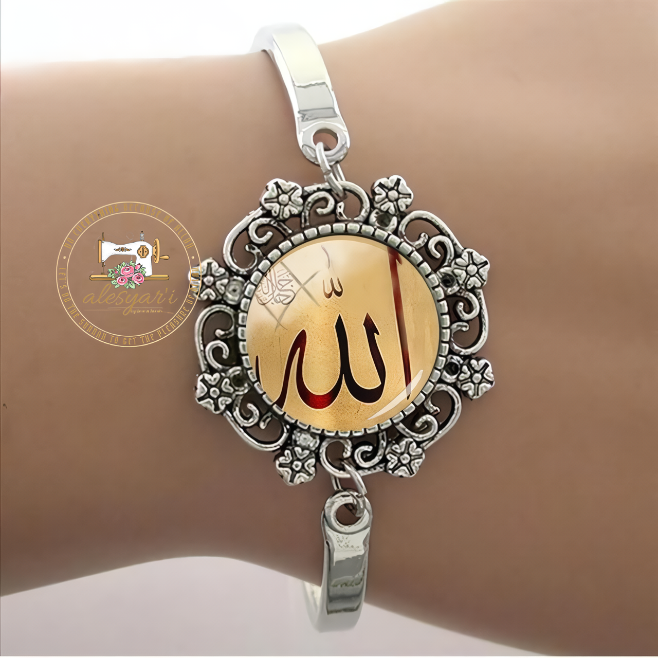 Alesyari Shop I Islamic Muslim Handmade Glass Bracelets: Unique Religious Bangle Jewelry for Men and Women