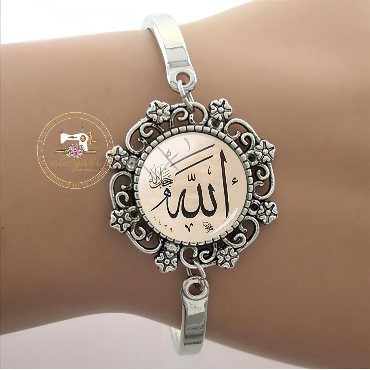 Alesyari Shop I Islamic Muslim Handmade Glass Bracelets: Unique Religious Bangle Jewelry for Men and Women