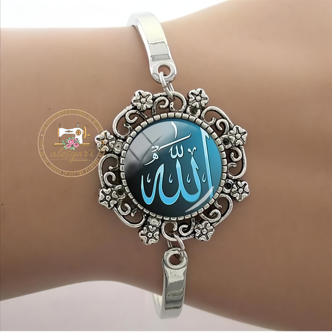 Alesyari Shop I Islamic Muslim Handmade Glass Bracelets: Unique Religious Bangle Jewelry for Men and Women