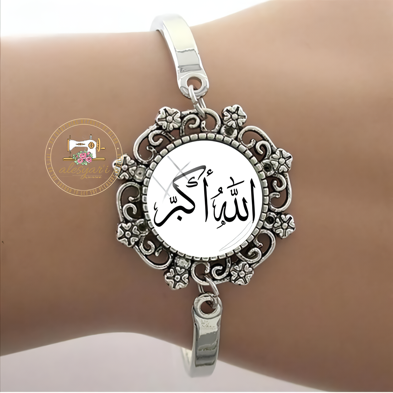 Alesyari Shop I Islamic Muslim Handmade Glass Bracelets: Unique Religious Bangle Jewelry for Men and Women