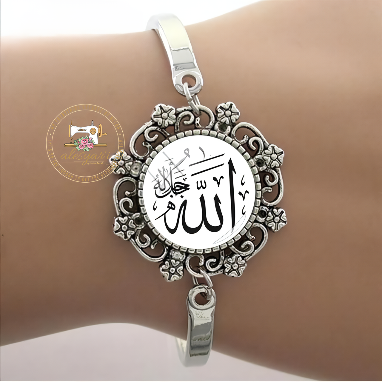 Alesyari Shop I Islamic Muslim Handmade Glass Bracelets: Unique Religious Bangle Jewelry for Men and Women