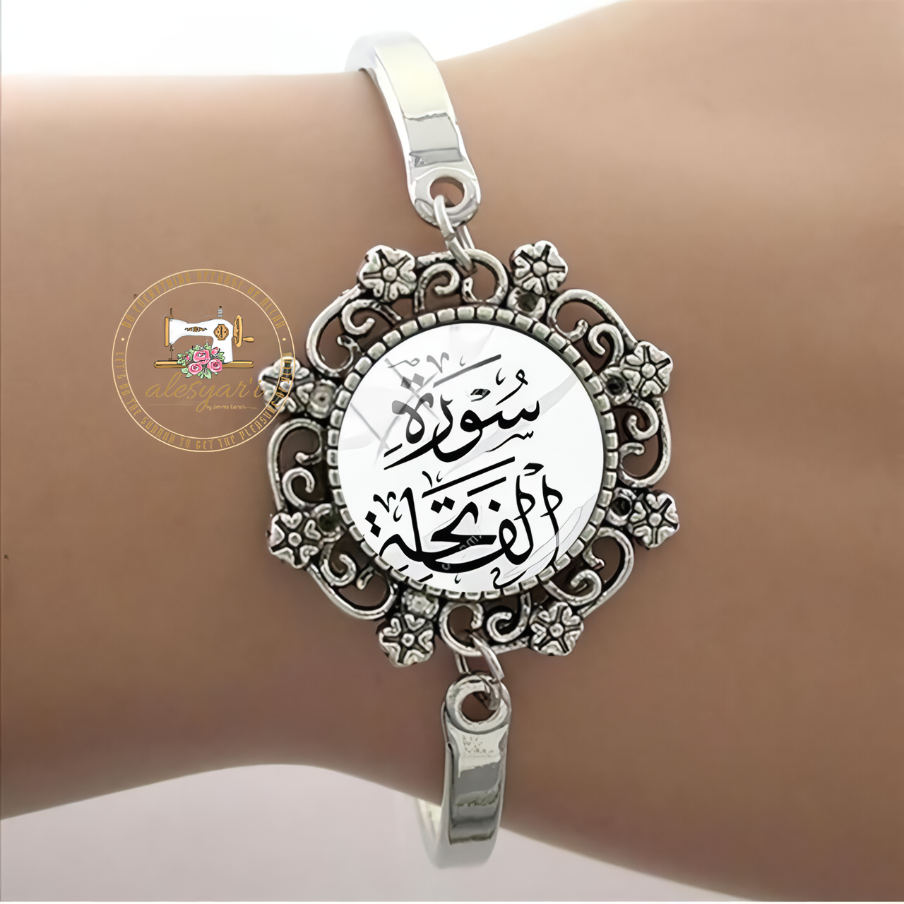 Alesyari Shop I Islamic Muslim Handmade Glass Bracelets: Unique Religious Bangle Jewelry for Men and Women