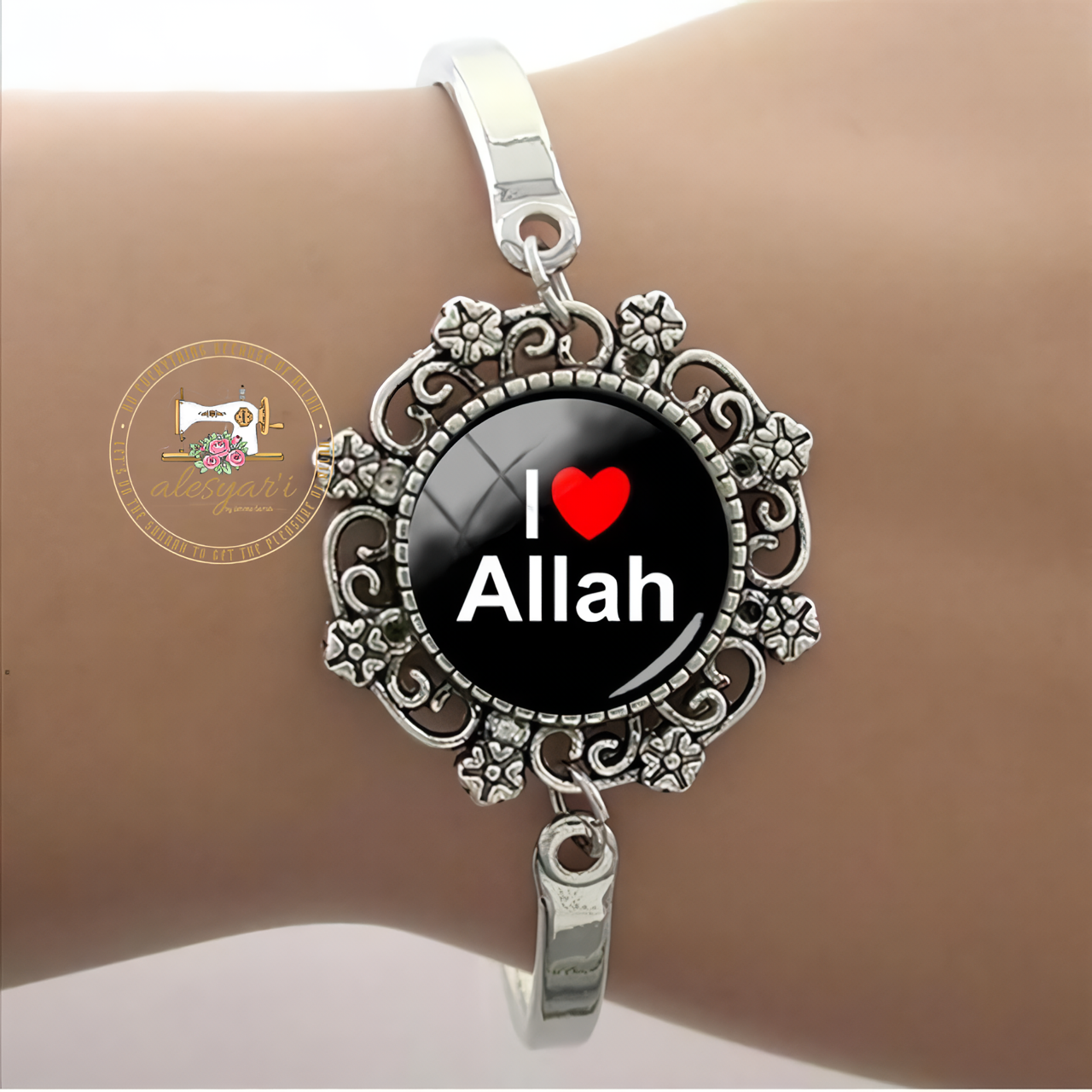 Alesyari Shop I Islamic Muslim Handmade Glass Bracelets: Unique Religious Bangle Jewelry for Men and Women