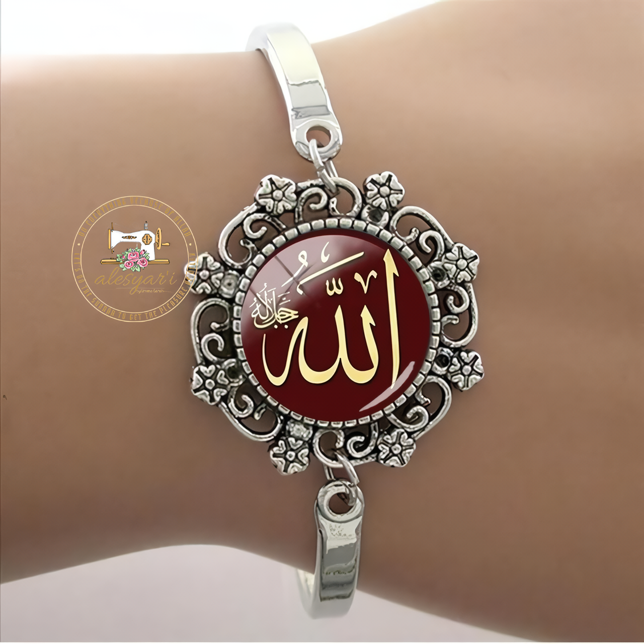 Alesyari Shop I Islamic Muslim Handmade Glass Bracelets: Unique Religious Bangle Jewelry for Men and Women