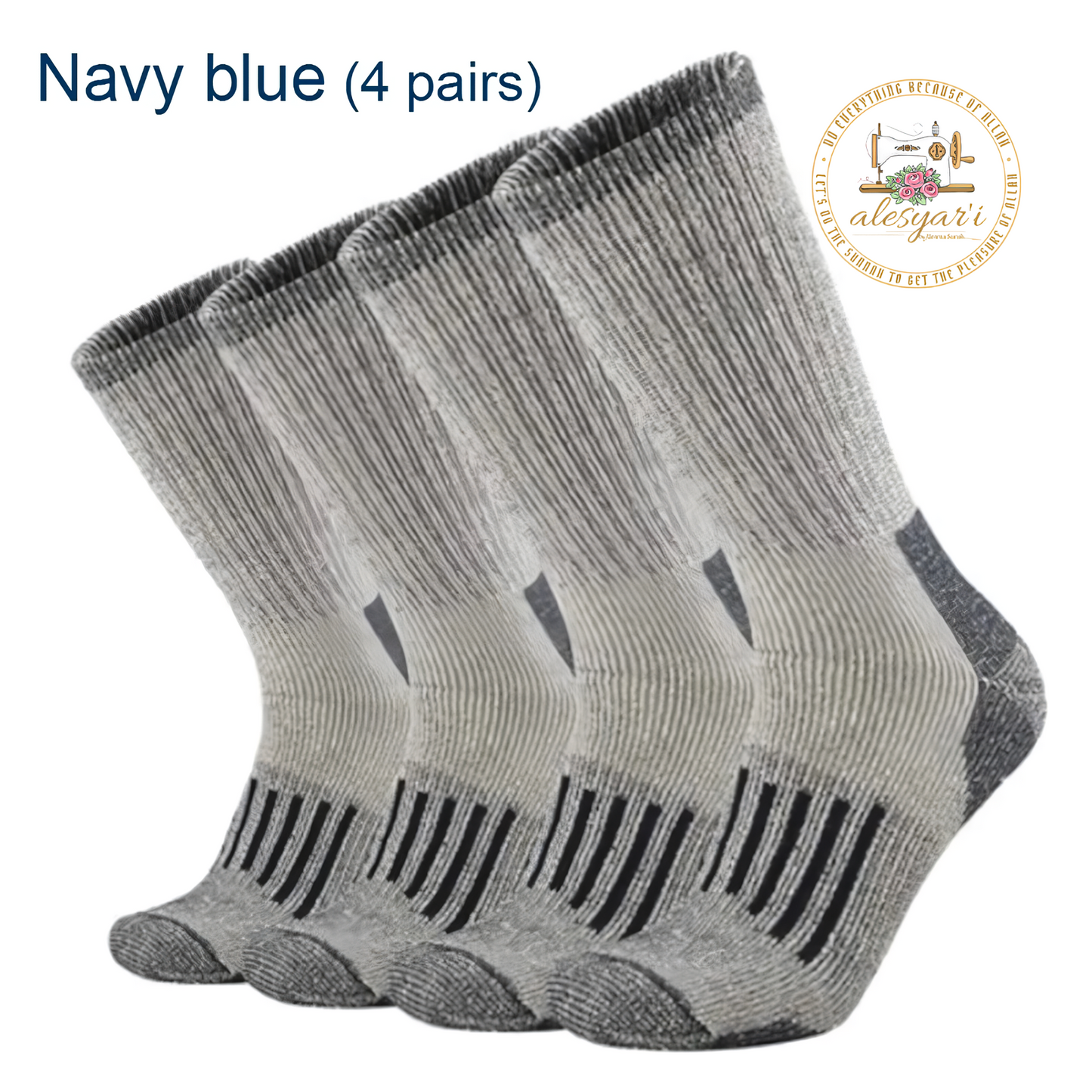 Alesyari Shop IPremium Merino Wool Hiking Socks: Cozy Warmth, Thick Cushioning, and Moisture-Wicking Performance for Men and Women in Euro Sizes