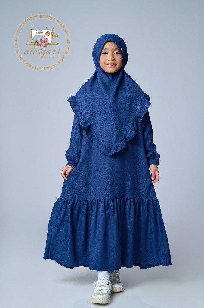 Alesyari Shop I Sophisticated Elegance Luxurious and Comfortable Abaya Set for Your Graceful Child