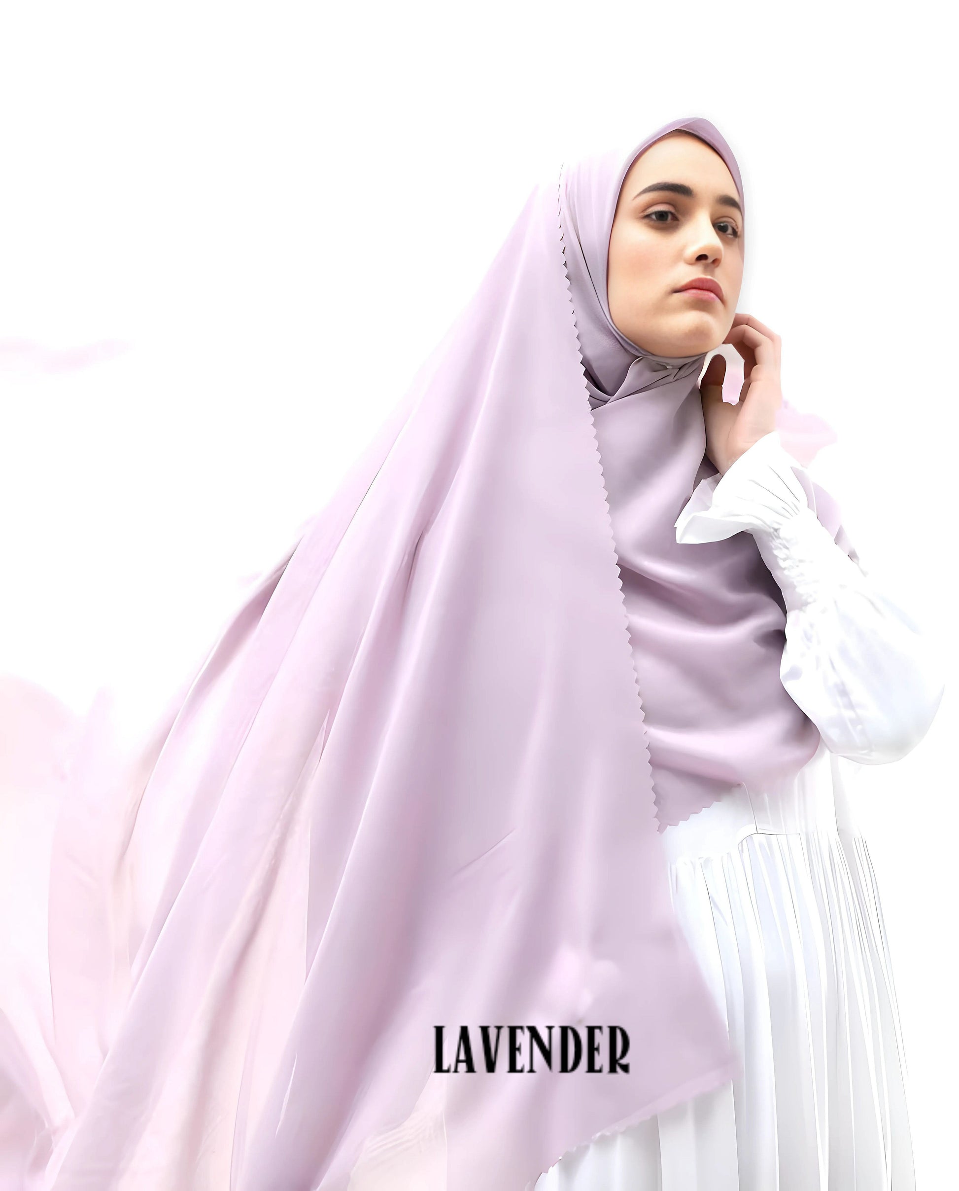 Premium Square Hijab Scarf Soft Voal Fabric Elegant Laser Cut Muslim Headwear for Women Perfect for Eid Ramadan 