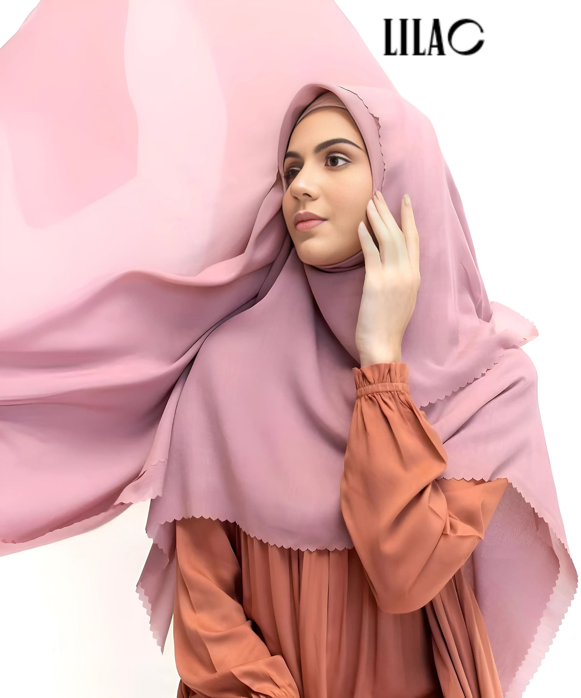 Premium Square Hijab Scarf Soft Voal Fabric Elegant Laser Cut Muslim Headwear for Women Perfect for Eid Ramadan 