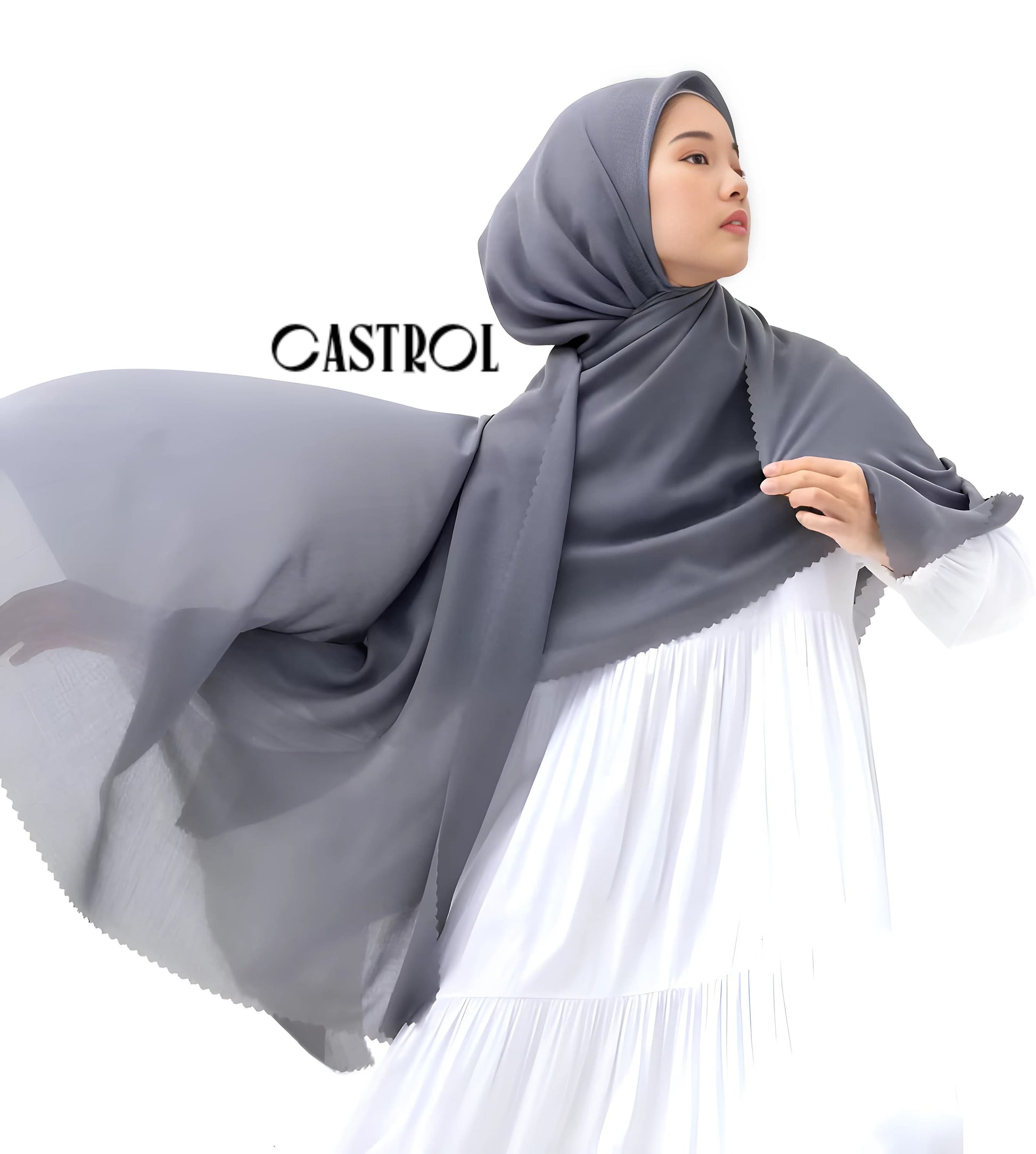 Premium Square Hijab Scarf Soft Voal Fabric Elegant Laser Cut Muslim Headwear for Women Perfect for Eid Ramadan 