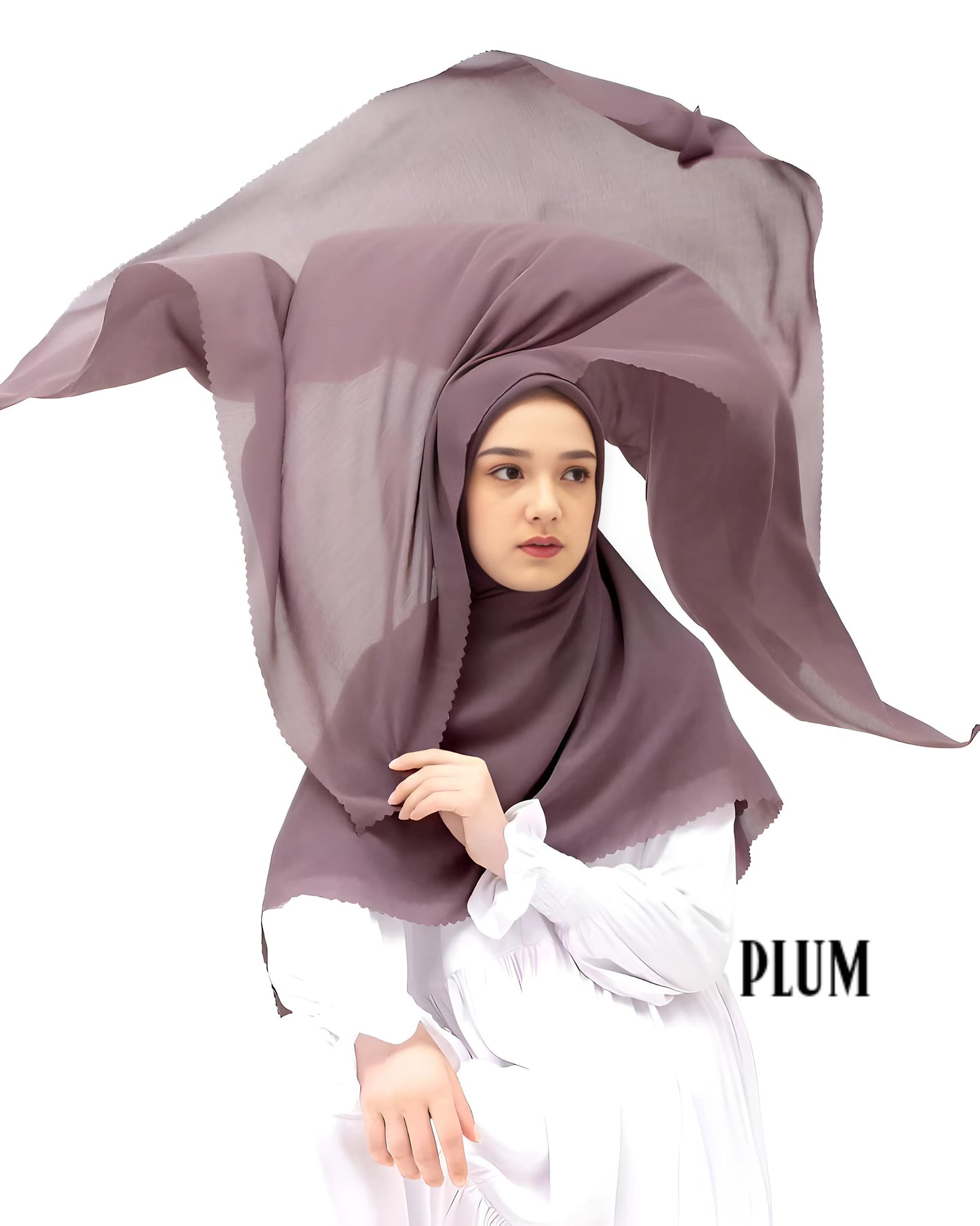 Premium Square Hijab Scarf Soft Voal Fabric Elegant Laser Cut Muslim Headwear for Women Perfect for Eid Ramadan 
