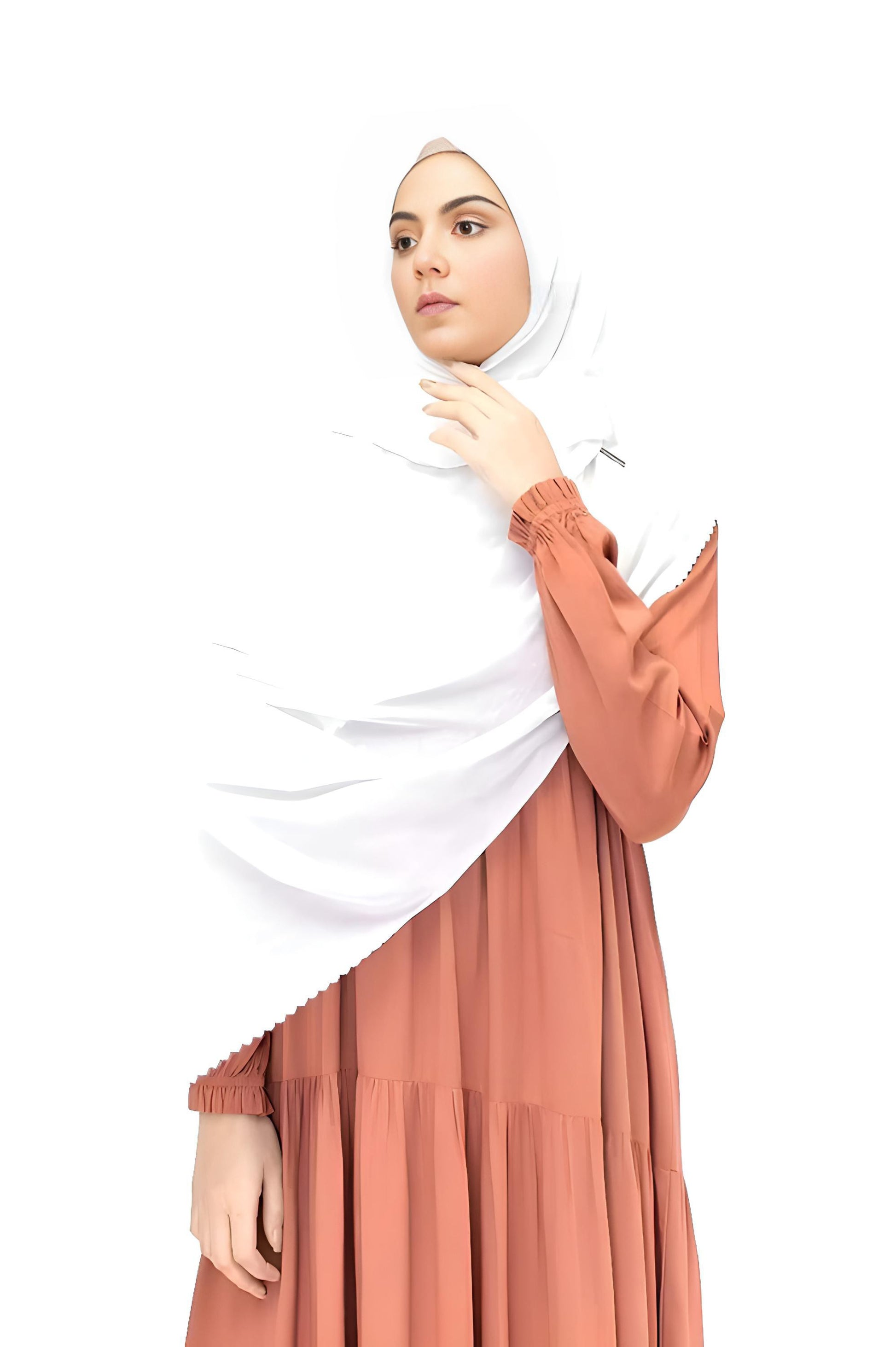 Premium Square Hijab Scarf Soft Voal Fabric Elegant Laser Cut Muslim Headwear for Women Perfect for Eid Ramadan 