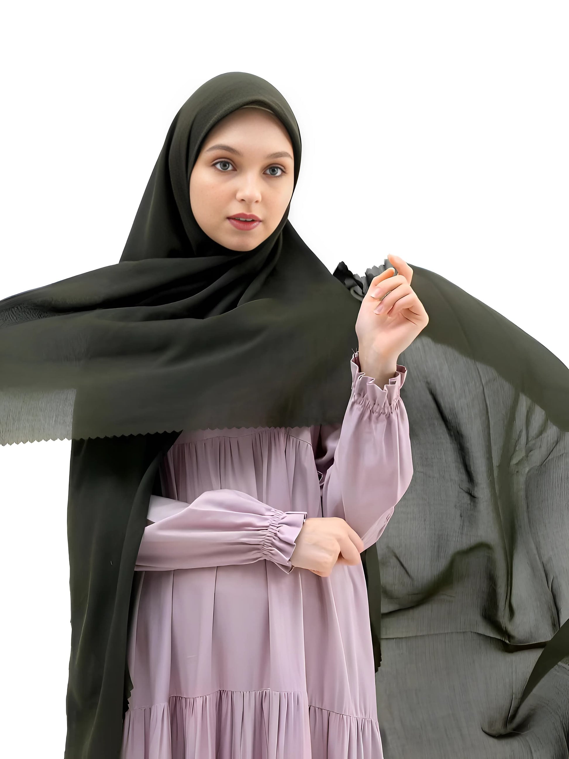 Premium Square Hijab Scarf Soft Voal Fabric Elegant Laser Cut Muslim Headwear for Women Perfect for Eid Ramadan 