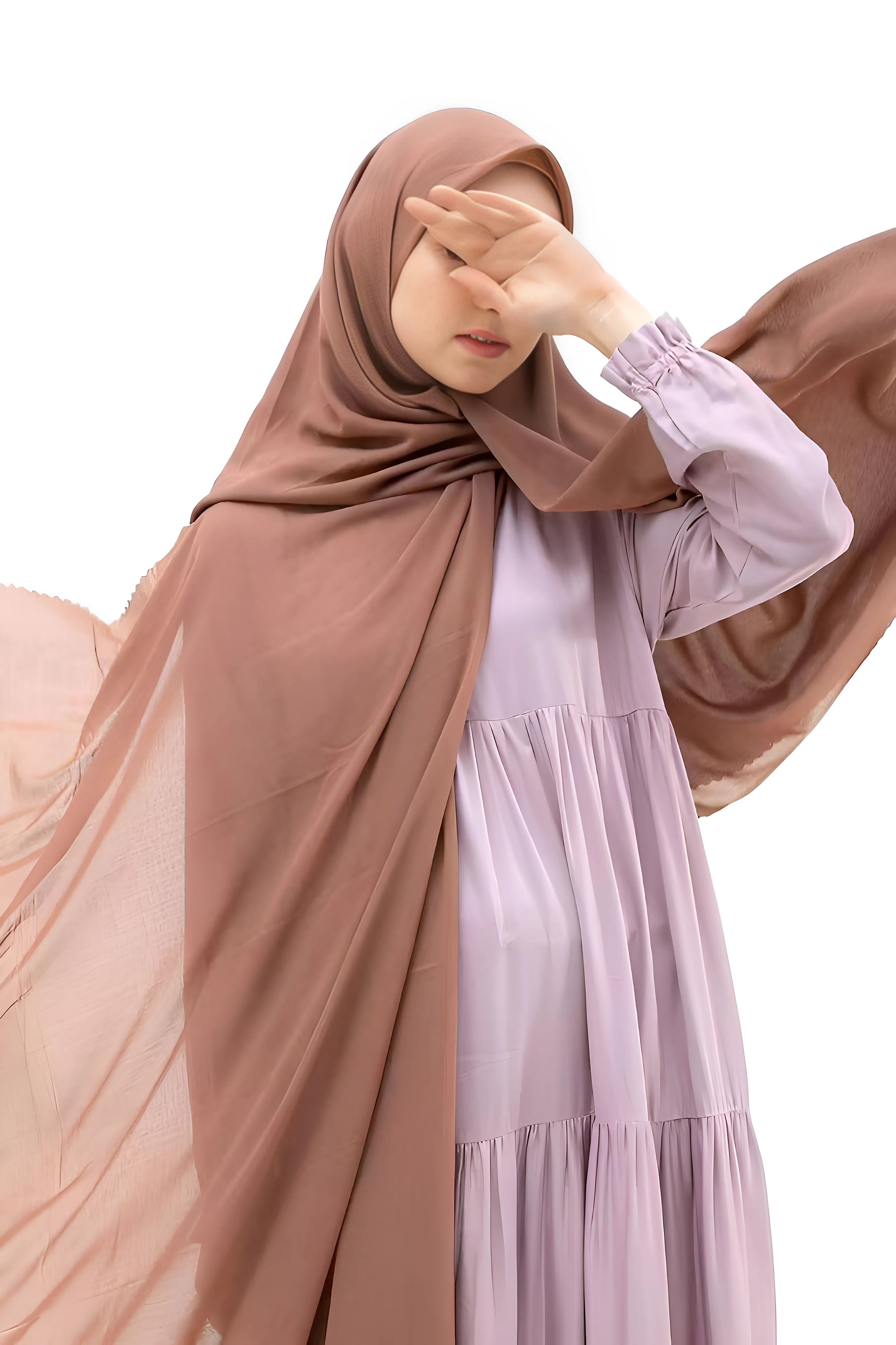 Premium Square Hijab Scarf Soft Voal Fabric Elegant Laser Cut Muslim Headwear for Women Perfect for Eid Ramadan 