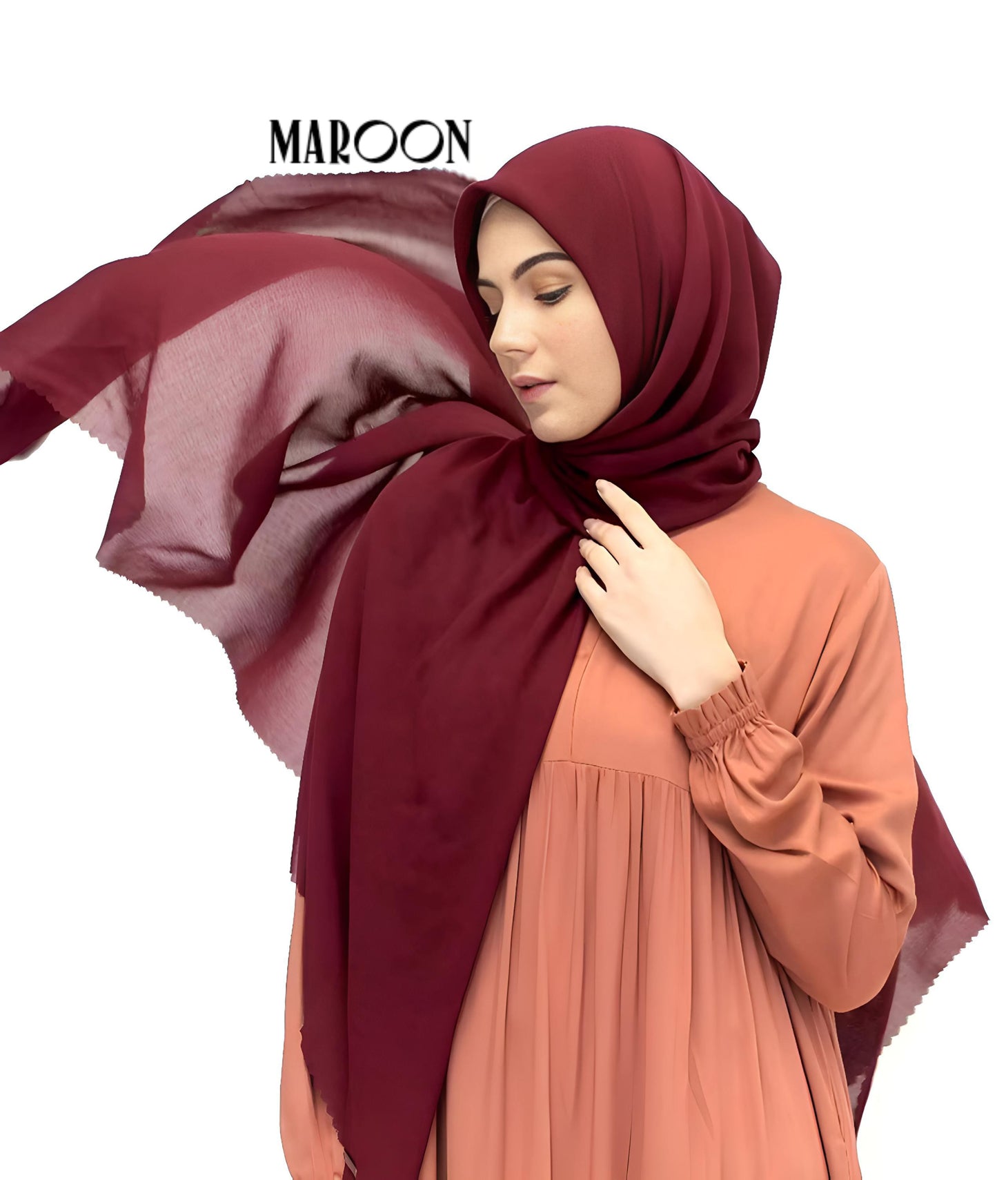 Premium Square Hijab Scarf Soft Voal Fabric Elegant Laser Cut Muslim Headwear for Women Perfect for Eid Ramadan 