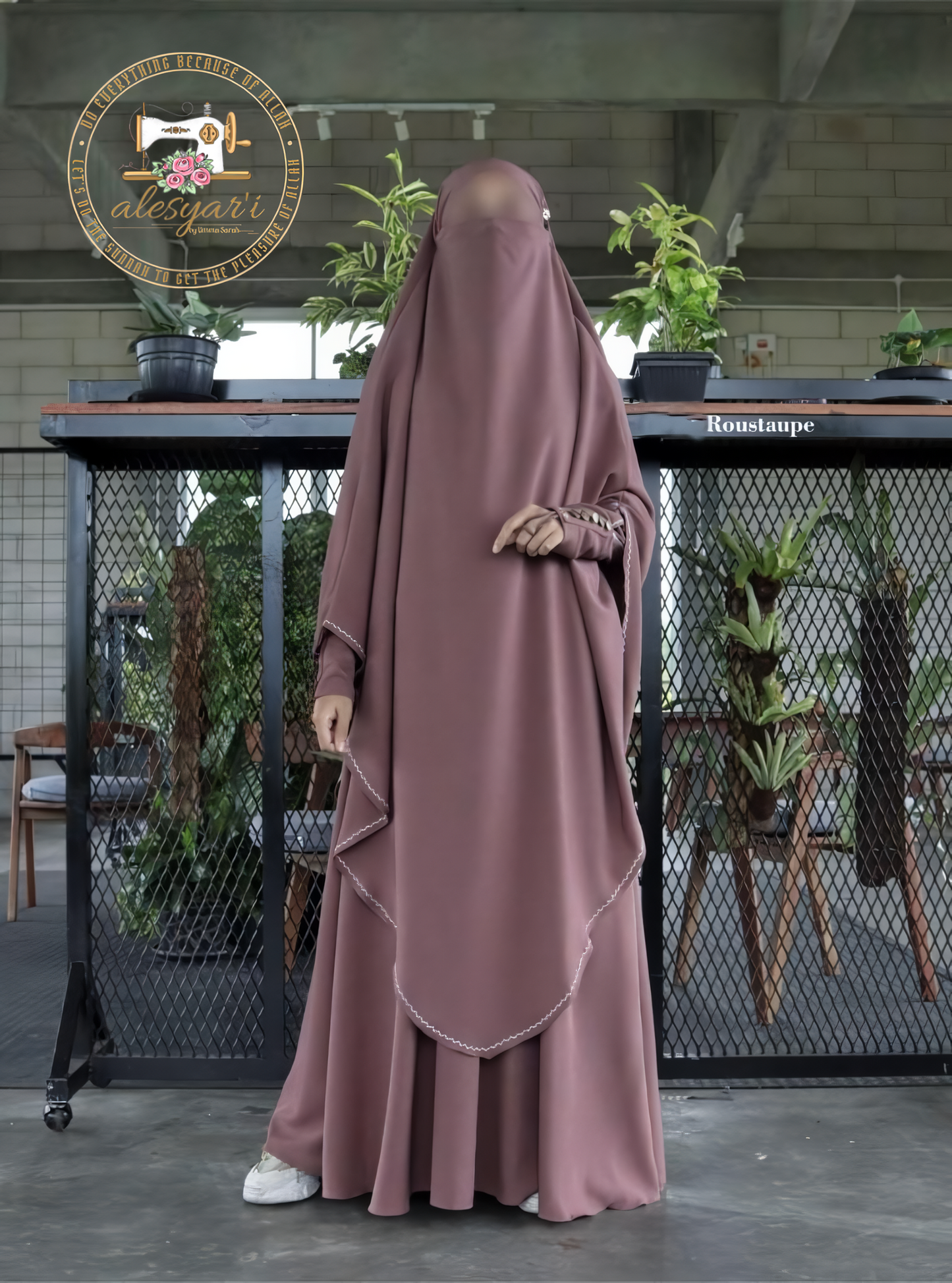 Alesyari Shop I Luxurious Set Abaya + Khimar Set Elegance, Comfort, and Style for Festivities