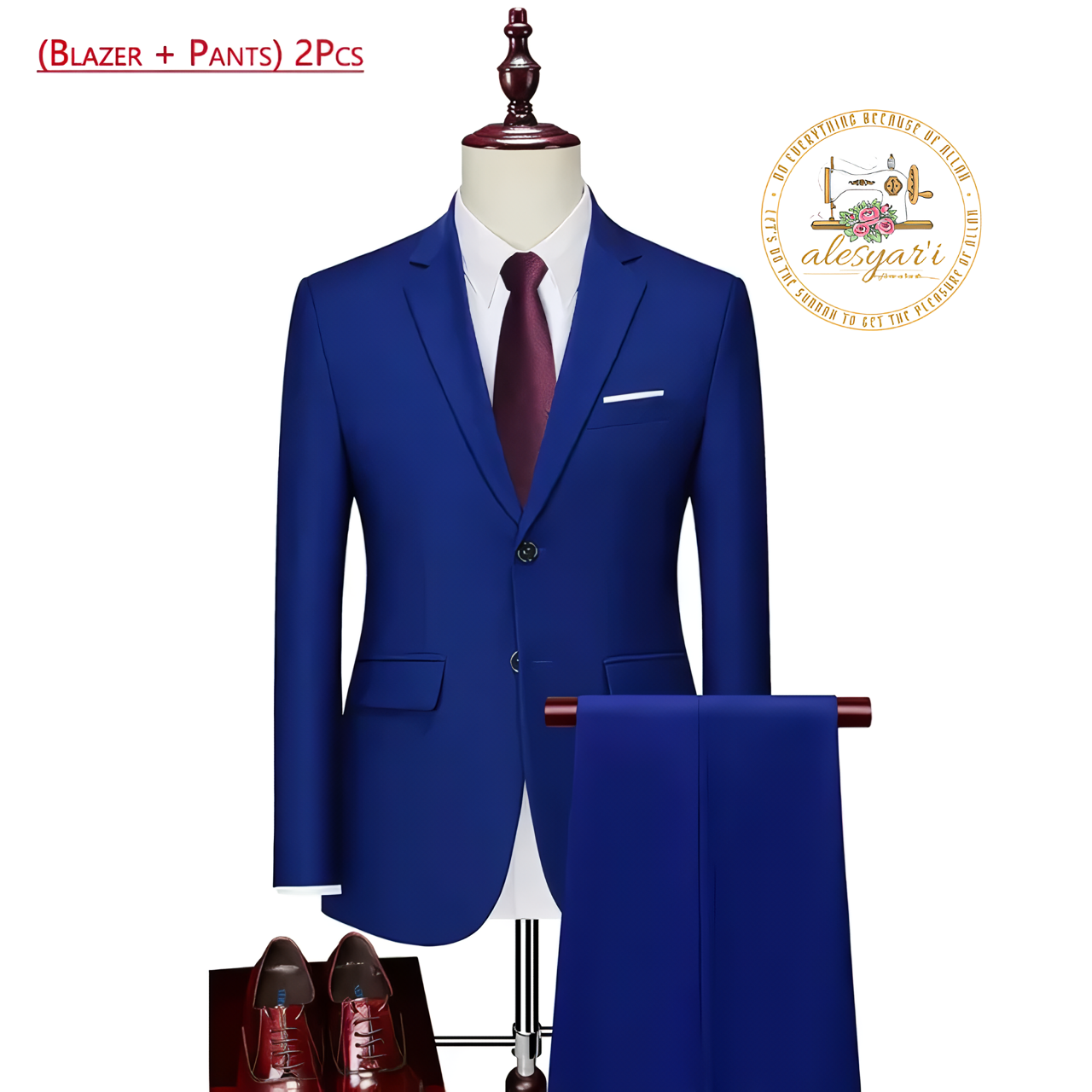 Alesyari Shop I High-End Three-Piece Suit - Impeccable Jacket, Vest, and Pants in a Refined Solid Color Design a Formal Business Menswear