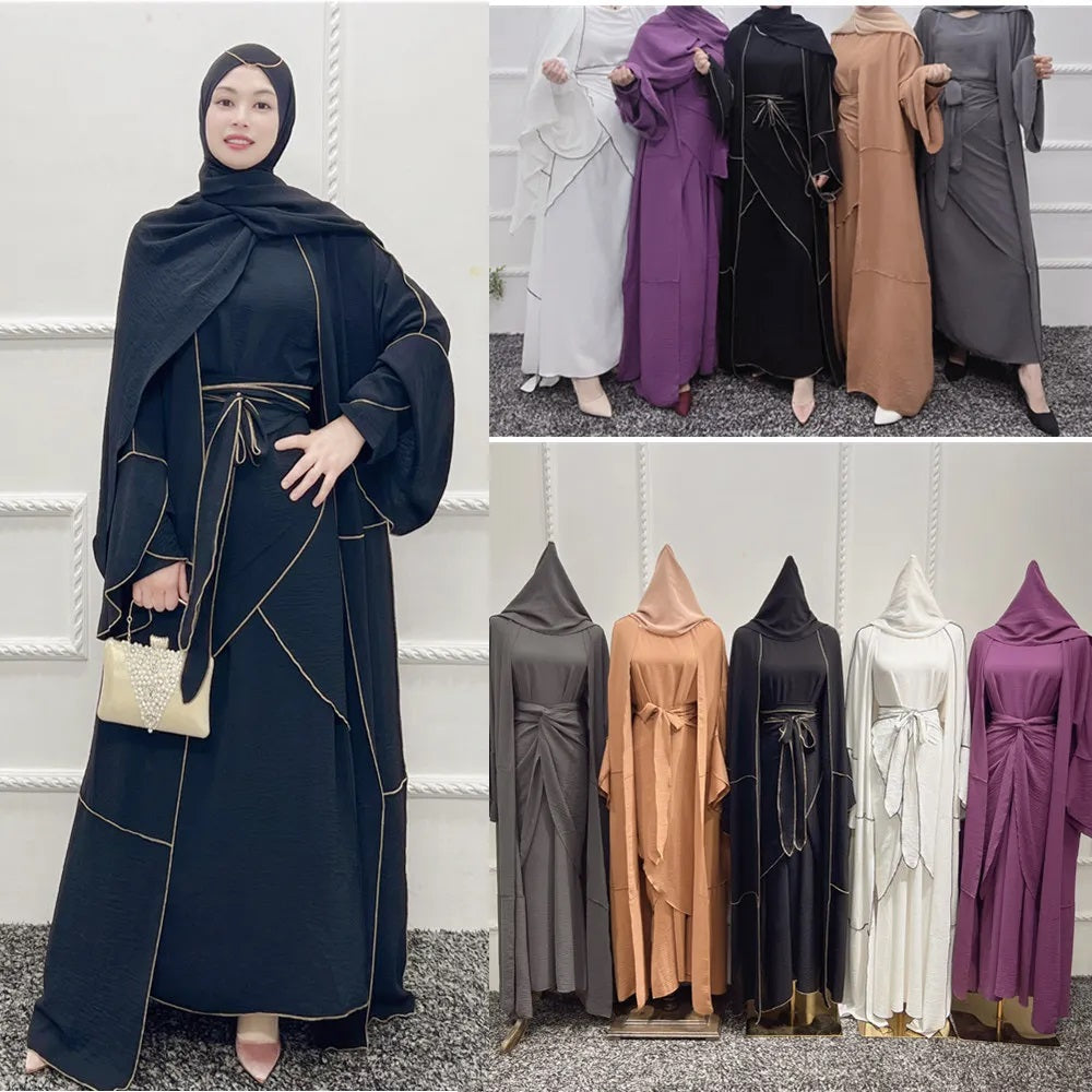 Alesyari Shop I Elegant 3-Piece Abaya Sets for Women with Hijab – A Blend of Modesty and Style from Dubai