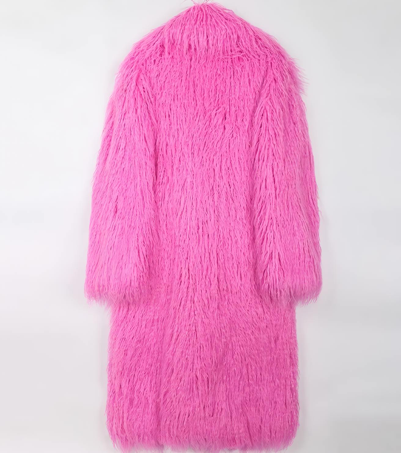 Alesyari Shop I Cozy Pink Oversized Faux Fur Coat for Winter Fashion