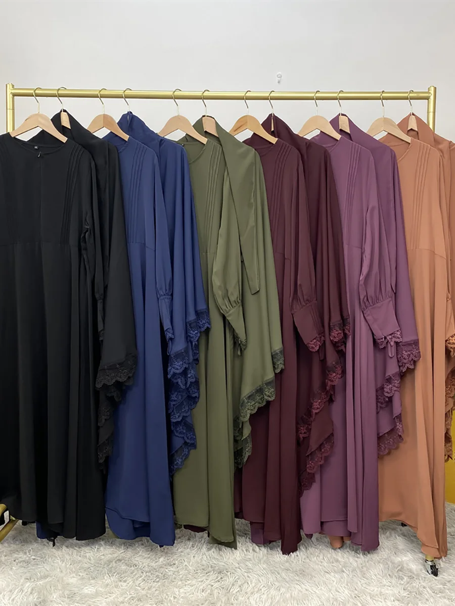 Alesyari Shop I 2 Piece Abayas For Women Hijab Dress Ensemble Femme Musulmane Modest Robe Khimar Dubai Islam Turkey Kaftan Muslim Sets