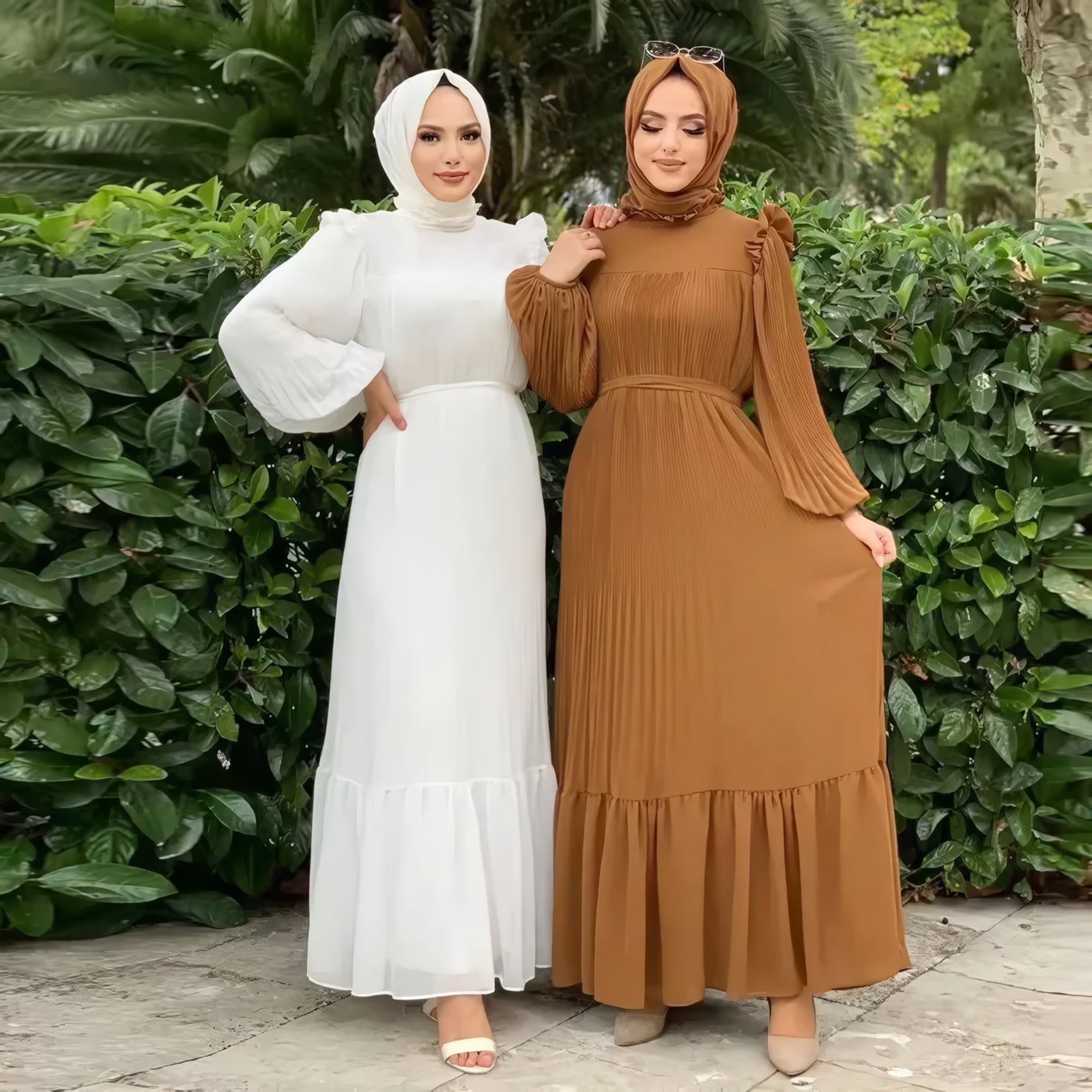 Alesyari Shop I New Simple Muslim Women's Dress - Turkish Pullover Fashion