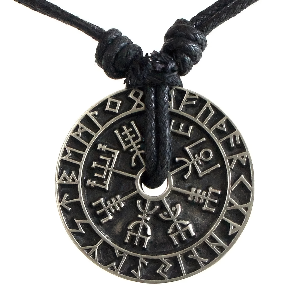 Alesyari Shop I Men's Street Party Necklace with Viking Compass Pendant - Vintage Style