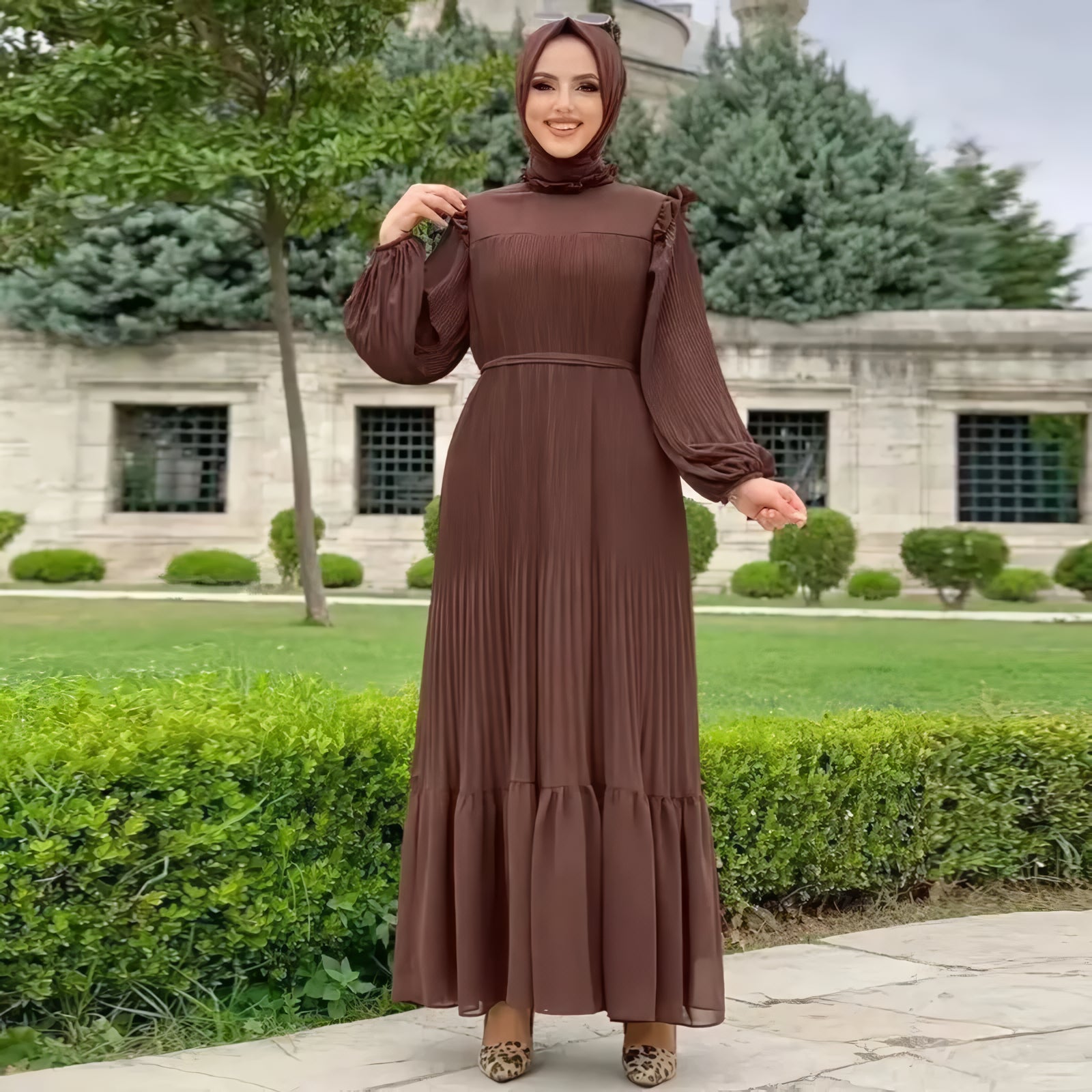 Alesyari Shop I New Simple Muslim Women's Dress - Turkish Pullover Fashion