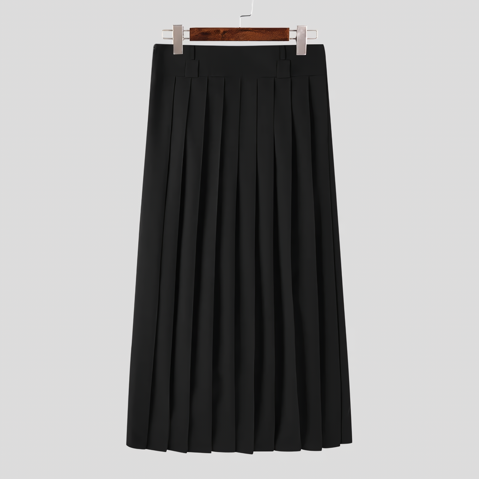 Aleysari Shop I Men's Casual Pleated Zipper Skirts: Streetwear Style in Solid Colors, S-5XL