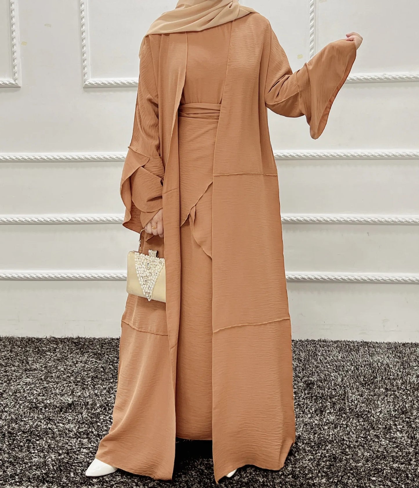 Alesyari Shop I Elegant 3-Piece Abaya Sets for Women with Hijab – A Blend of Modesty and Style from Dubai