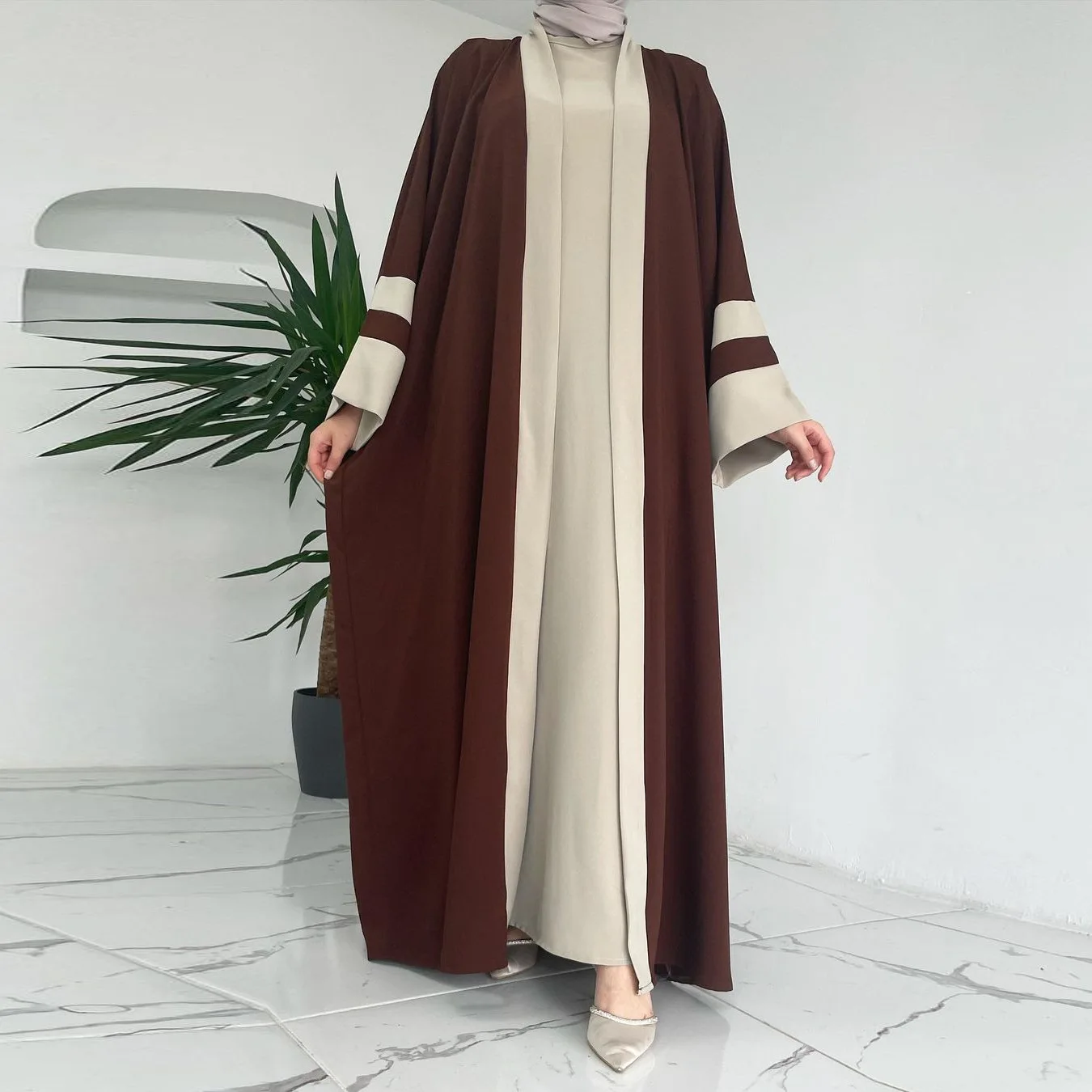 Eid Muslim Dress & Abayas for Women 2 Piece Set Musulman Ensembles Morocco Ramadan Caftan Abaya Kaftan Dubai Arab Long Robe 2024